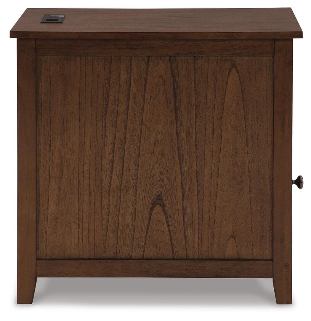 Treytown Chairside End Table — Brown/Beige — view 5