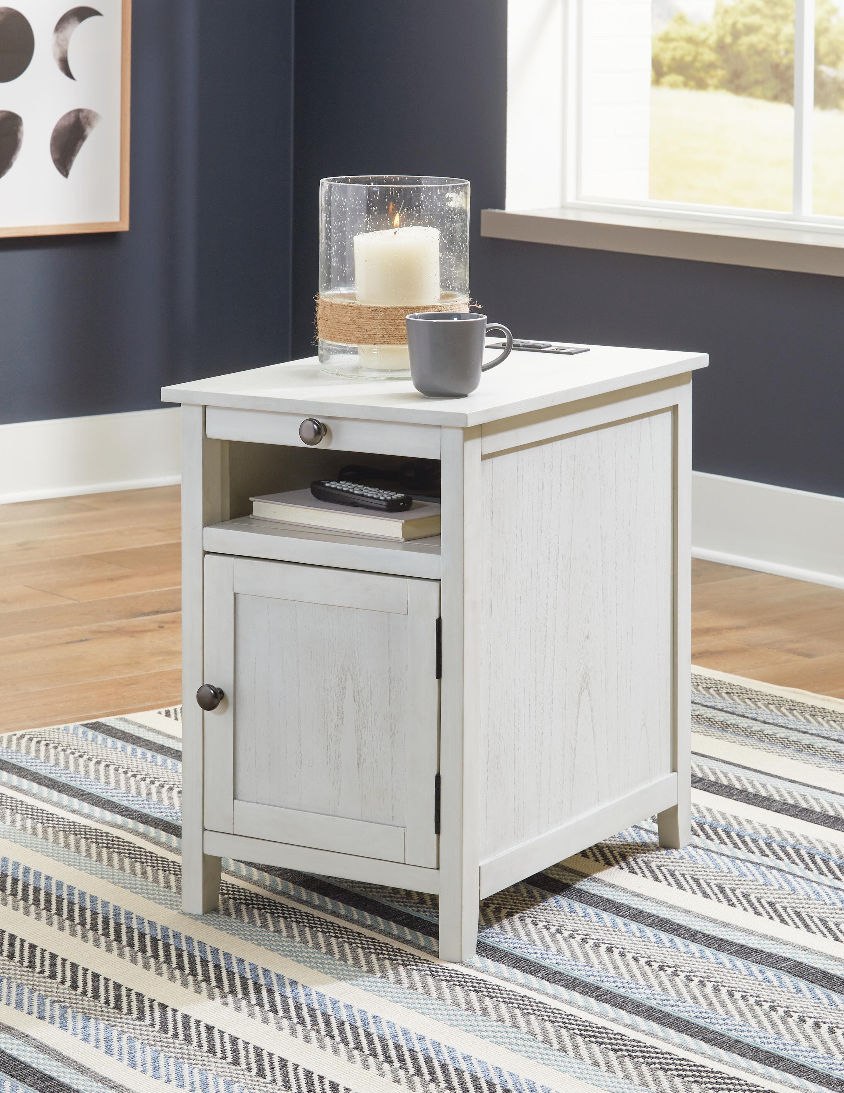Treytown Chairside End Table — White — view 2