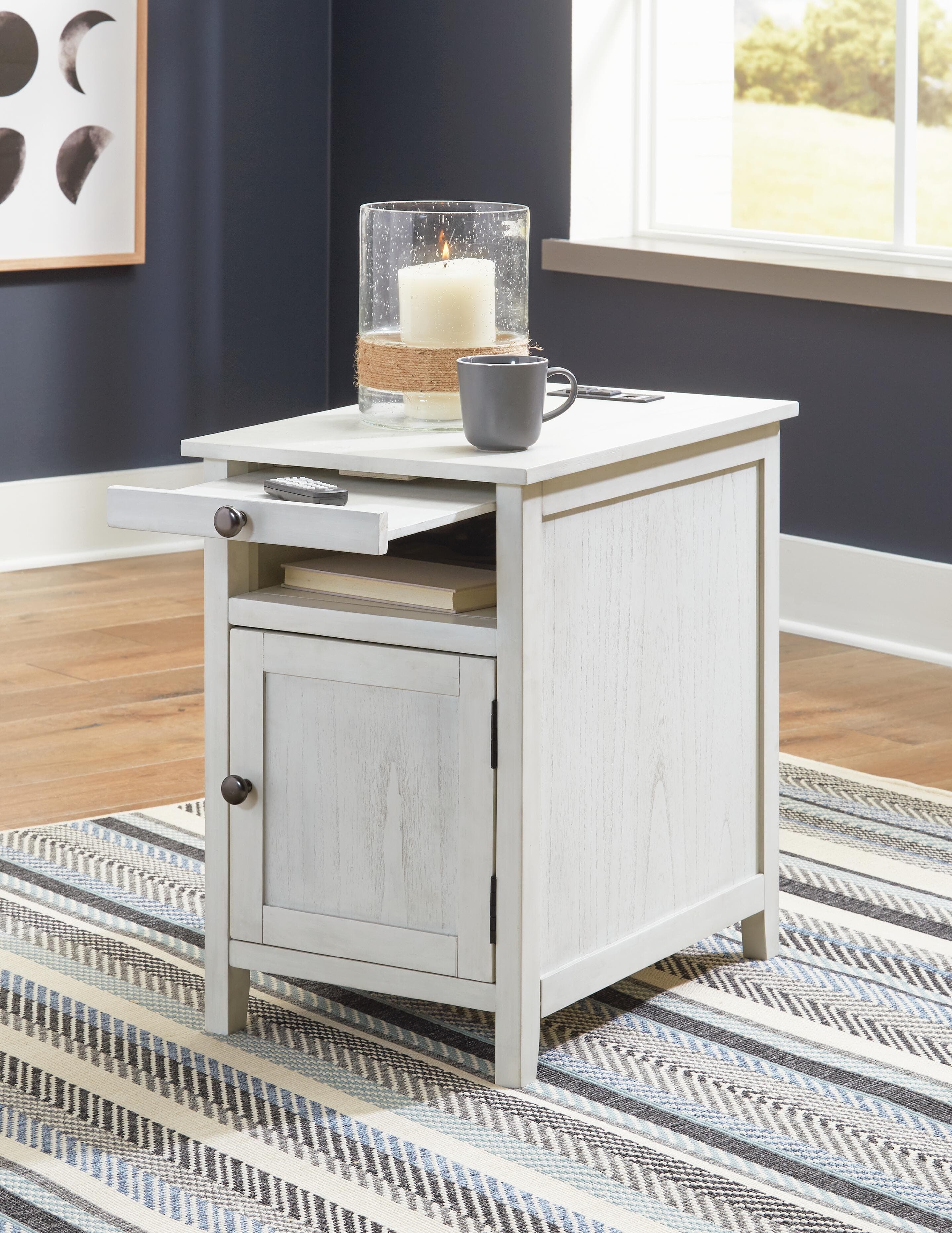 Treytown Chairside End Table — White — view 7