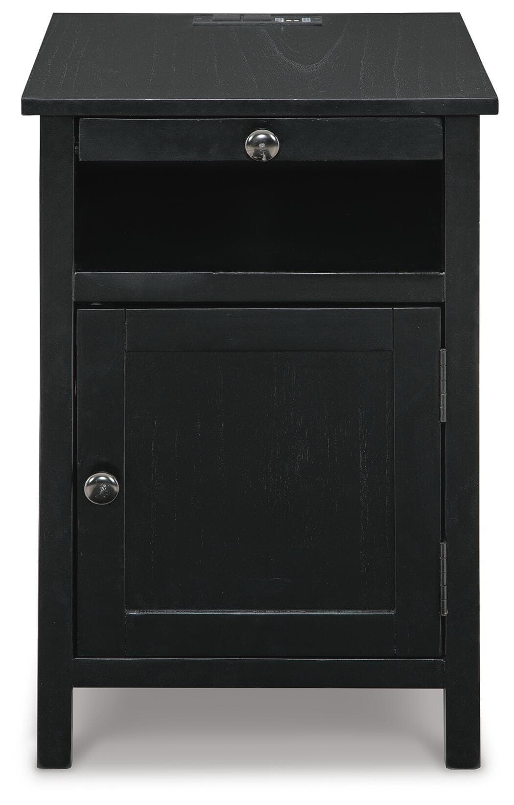 Treytown Chairside End Table — Black/Gray — view 4
