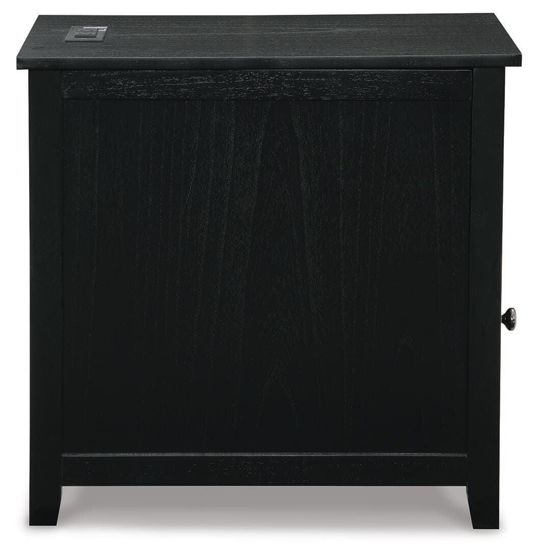 Treytown Chairside End Table — Black/Gray — view 5