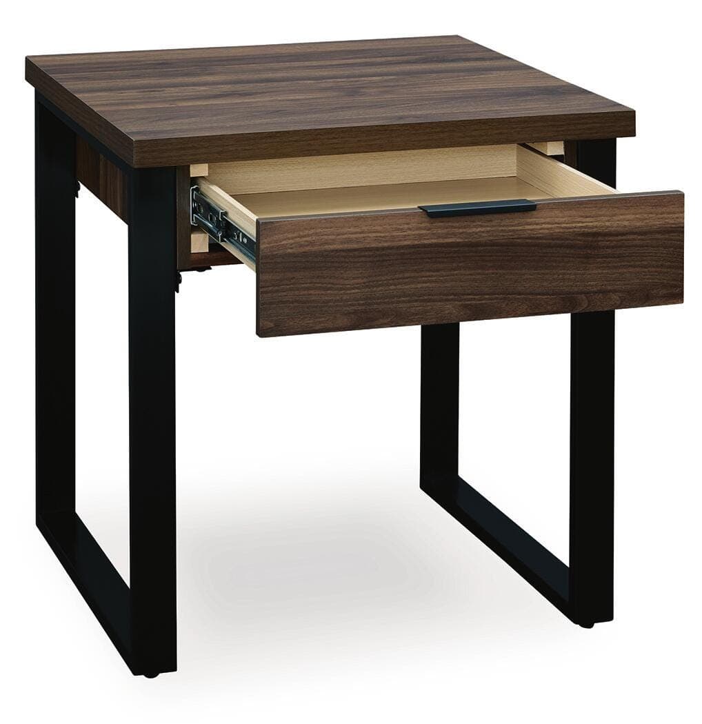 Wickman Falls End Table — Black/Gray & Brown/Beige — view 3