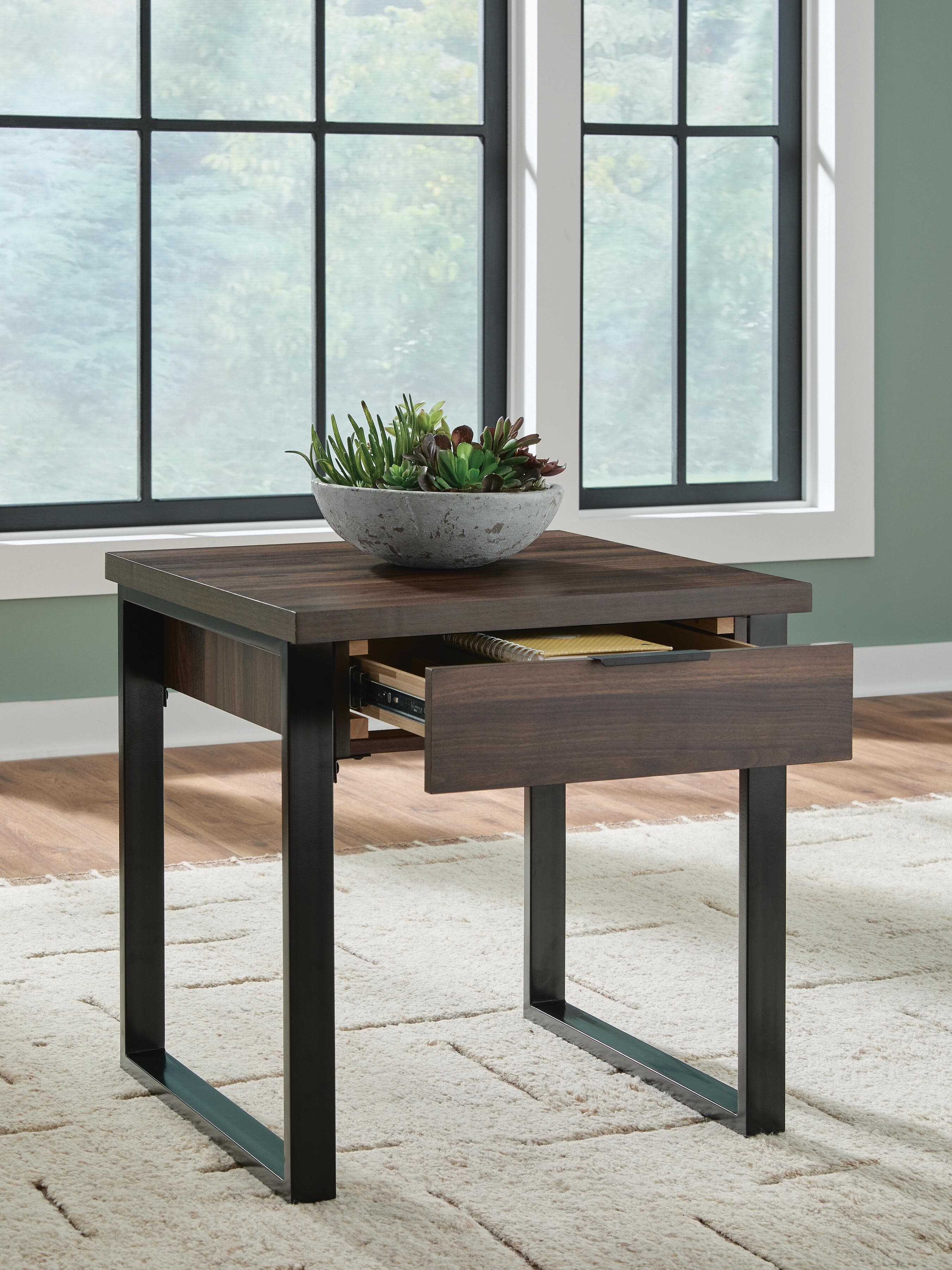 Wickman Falls End Table — Black/Gray & Brown/Beige — view 7