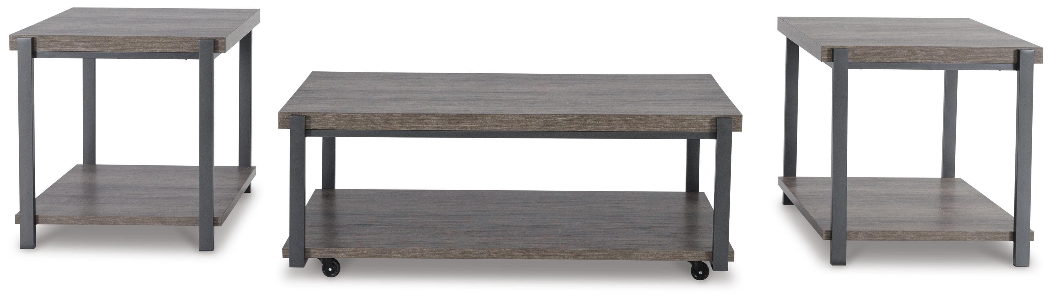 Wilmaden Table (Set of 3) — Black/Gray — view 3