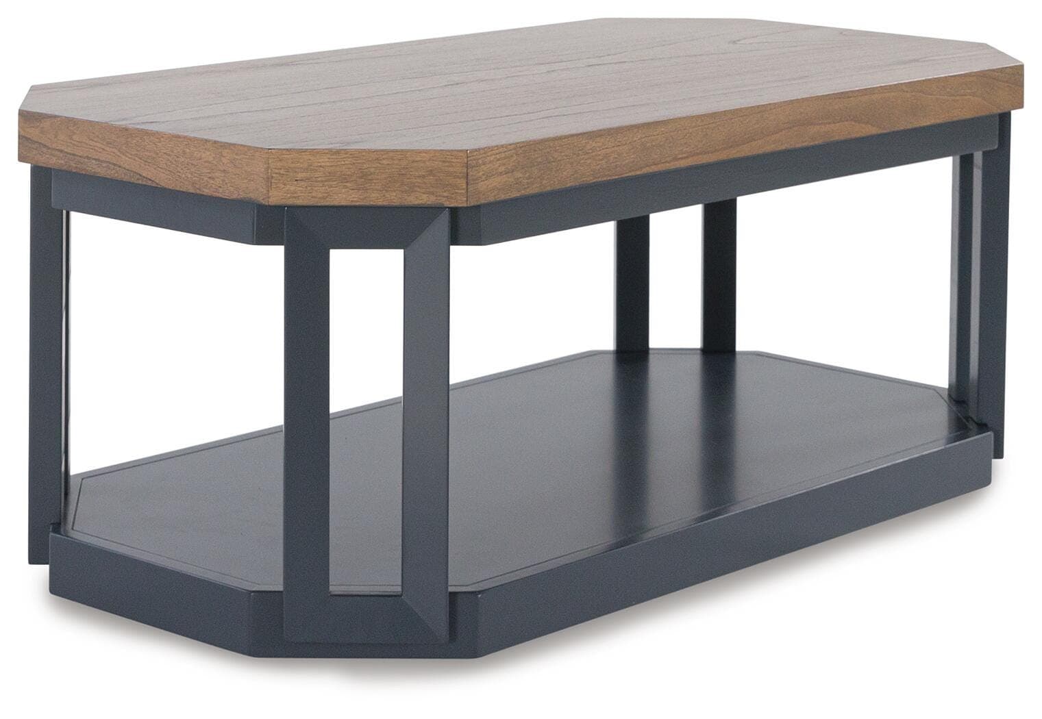 Landocken Table (Set of 3) — Blue & Brown/Beige — view 4