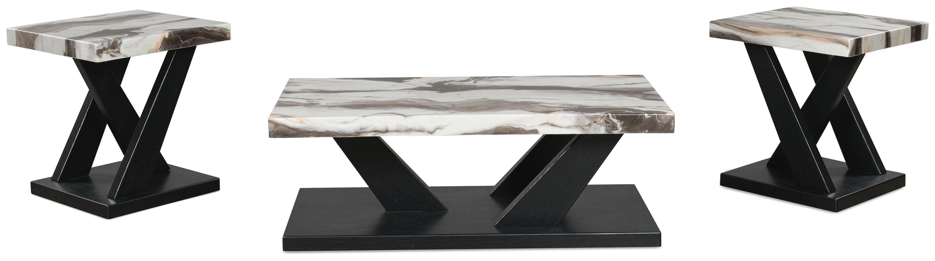 Cendill Table (Set of 3) — Brown/Beige — view 3