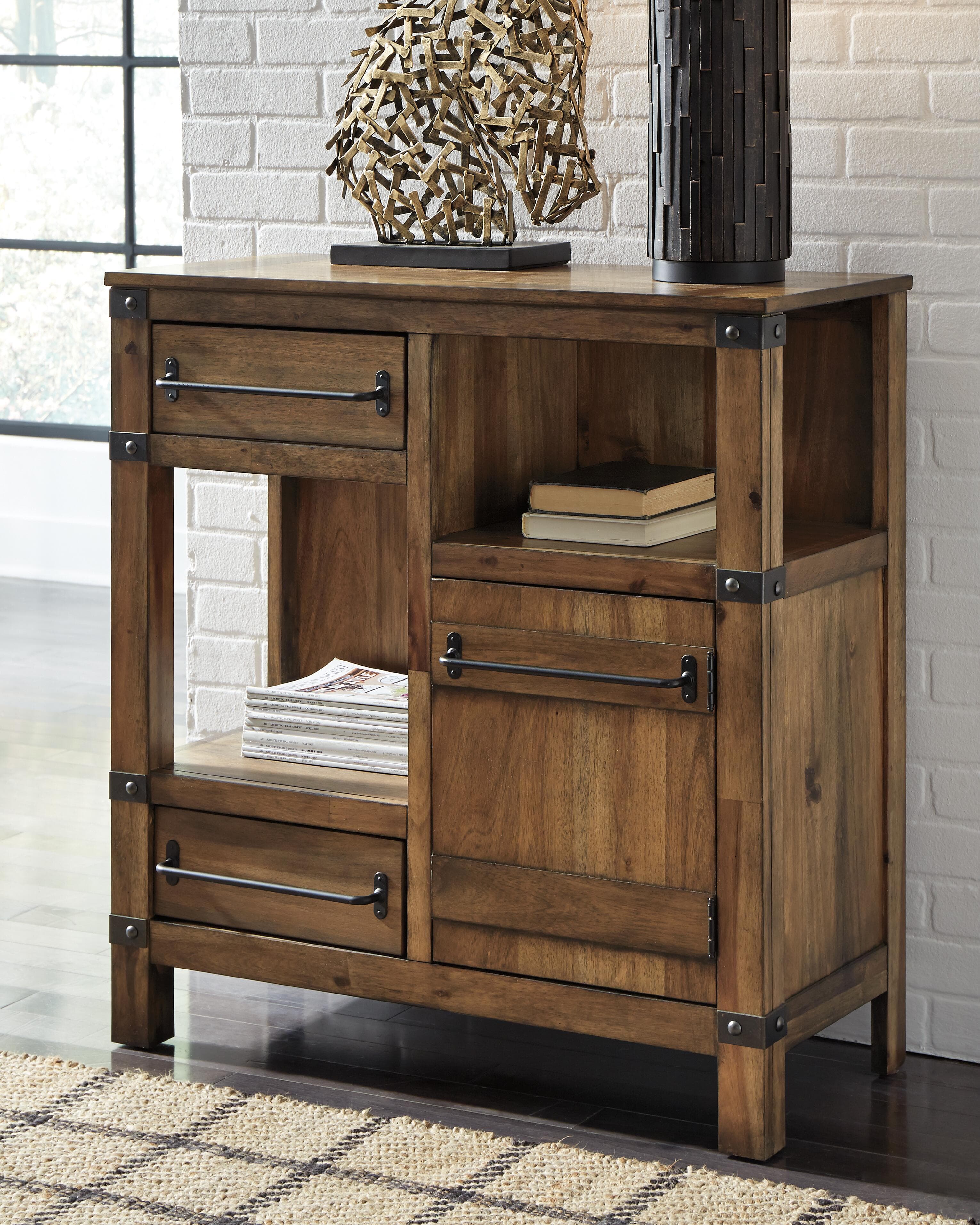 Roybeck Accent Cabinet — Brown/Beige — view 2