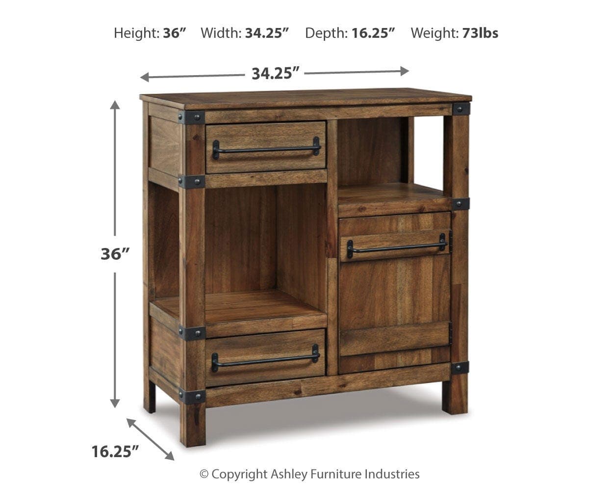 Roybeck Accent Cabinet — Brown/Beige — view 4