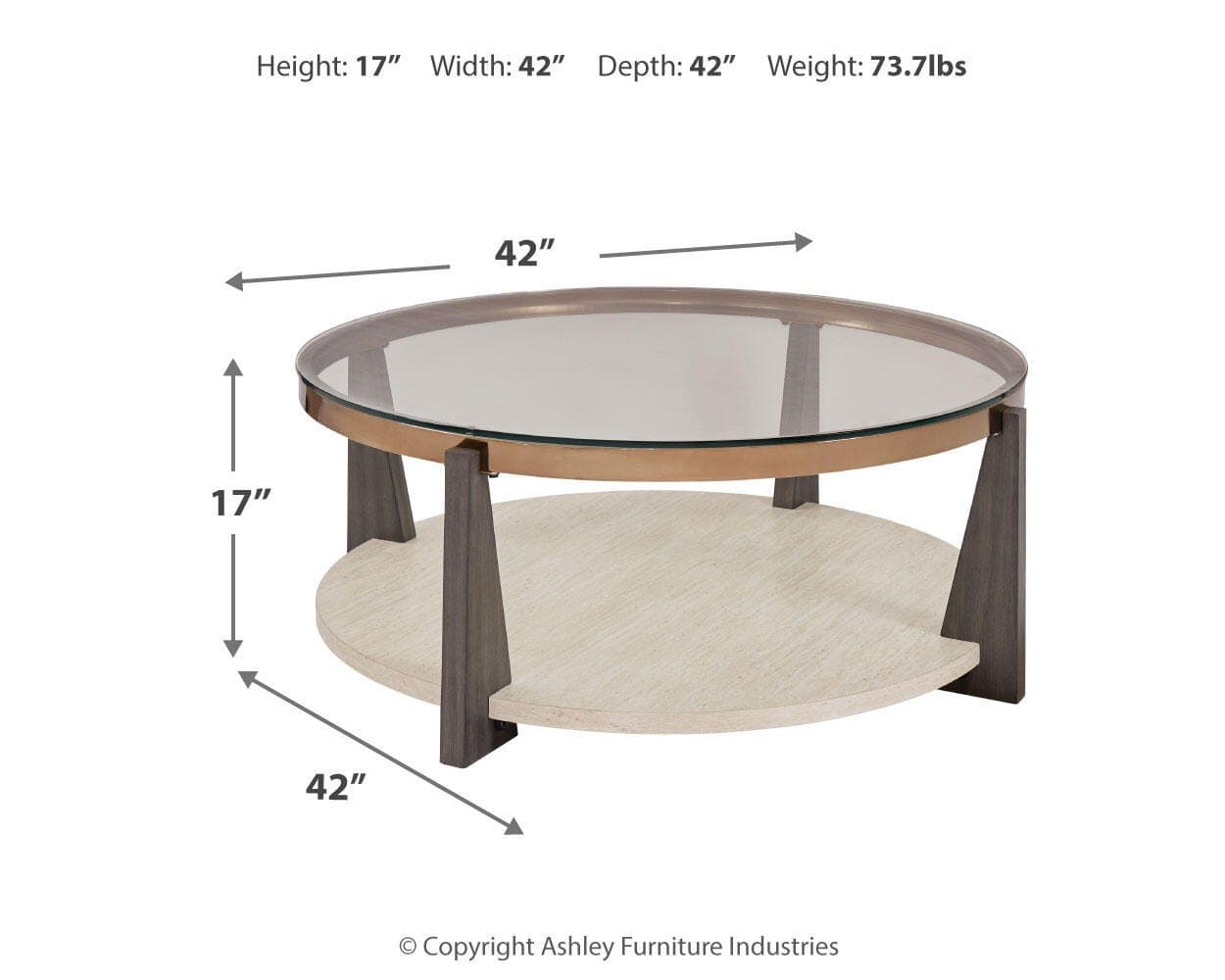 Frazwa Coffee Table — Black/Gray & Brown/Beige — view 6