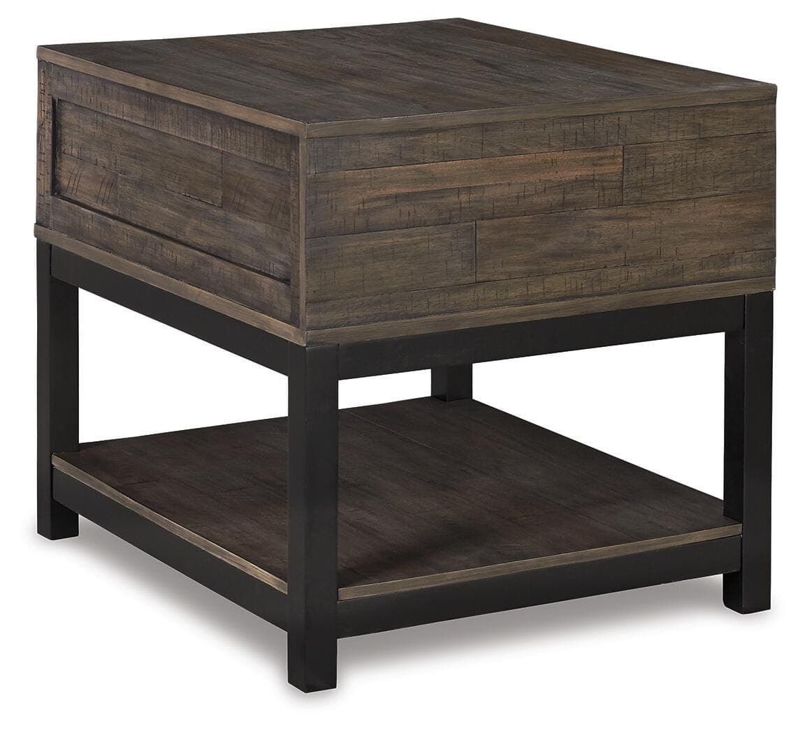 Johurst End Table — Black/Gray & Brown/Beige — view 3