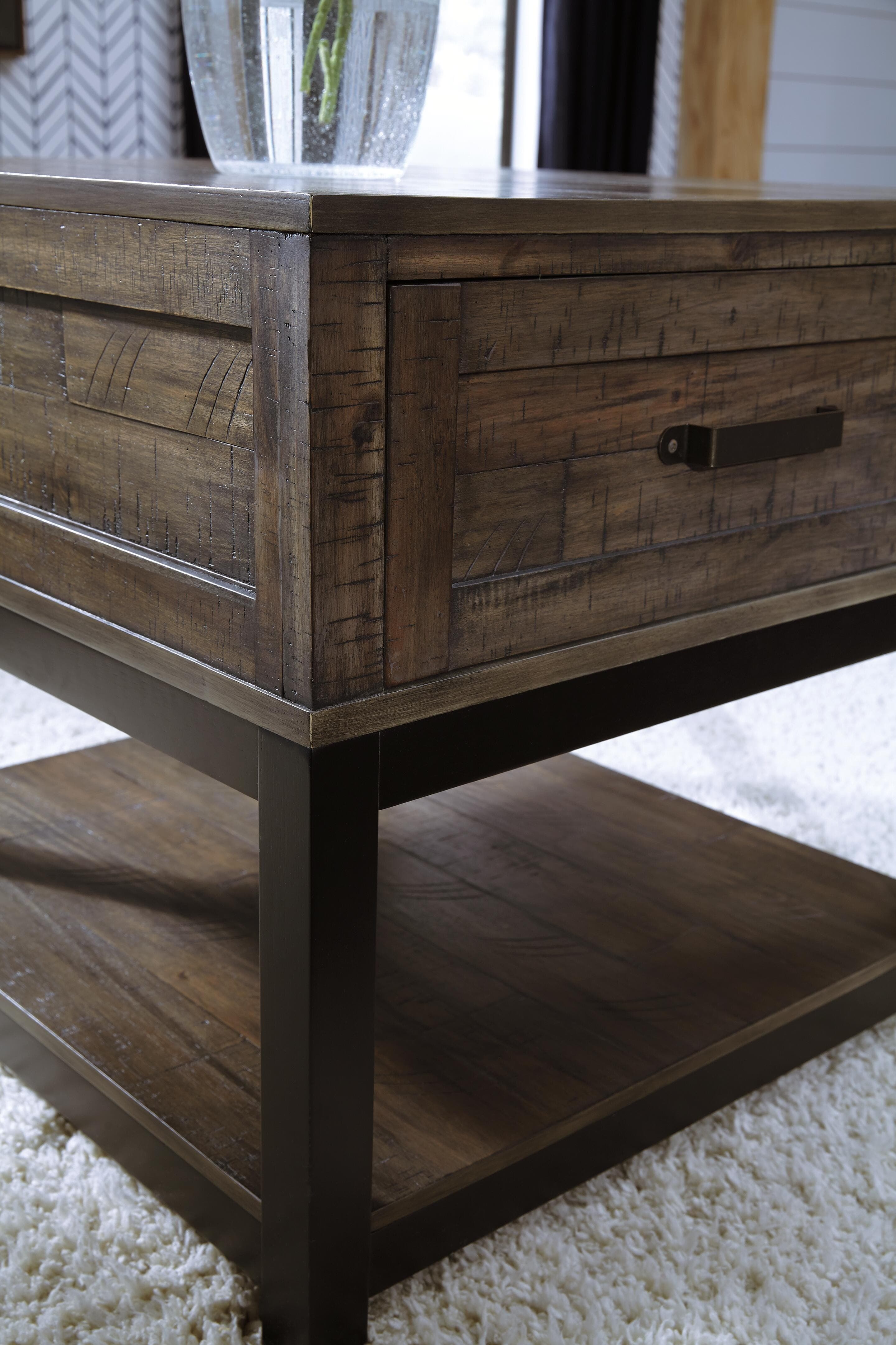 Johurst End Table — Black/Gray & Brown/Beige — view 5