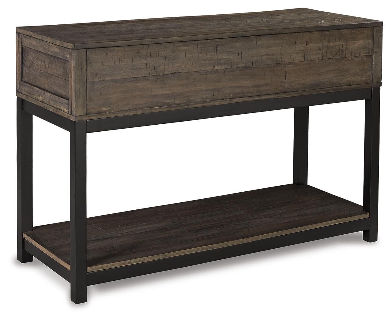 Johurst Sofa/Console Table — Black/Gray & Brown/Beige — view 3