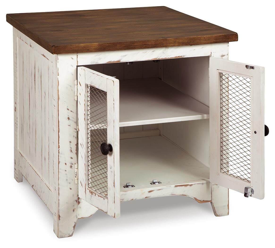 Wystfield End Table — White & Brown/Beige — view 3