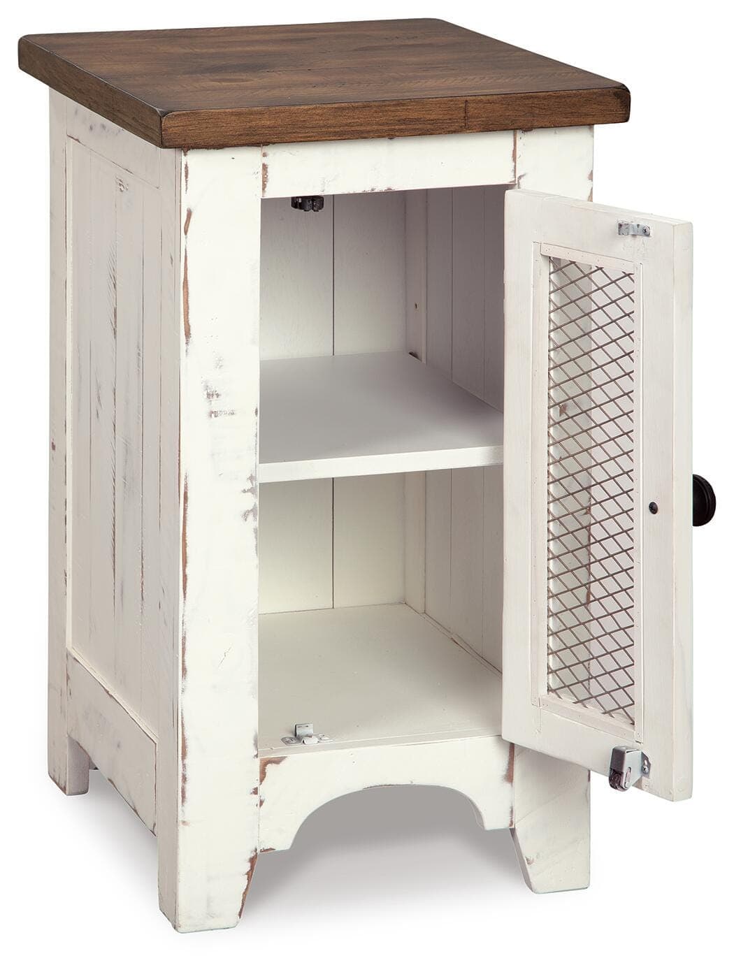 Wystfield Chairside End Table — White & Brown/Beige — view 3