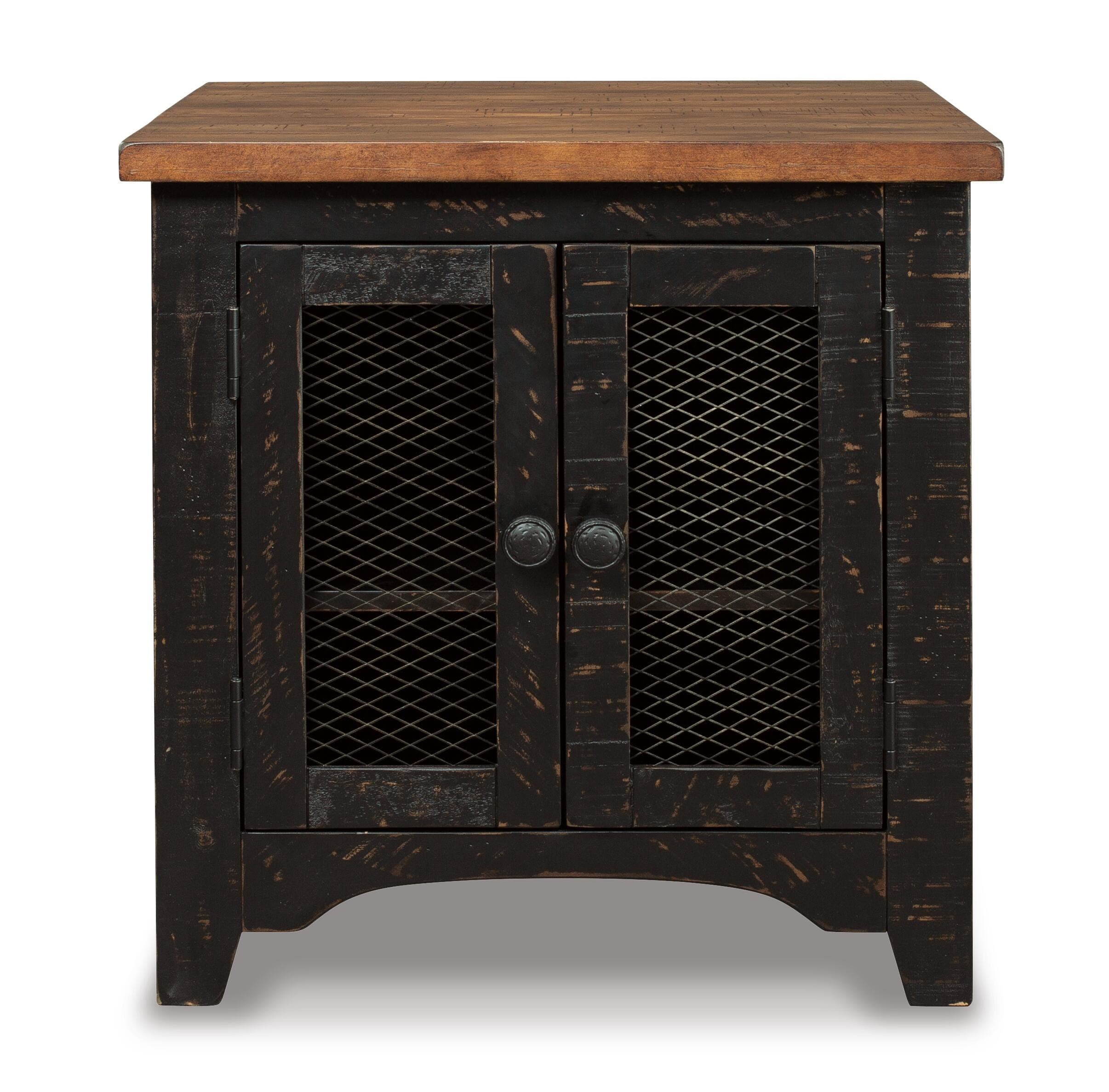 Valebeck End Table — Black/Gray & Brown/Beige — view 5
