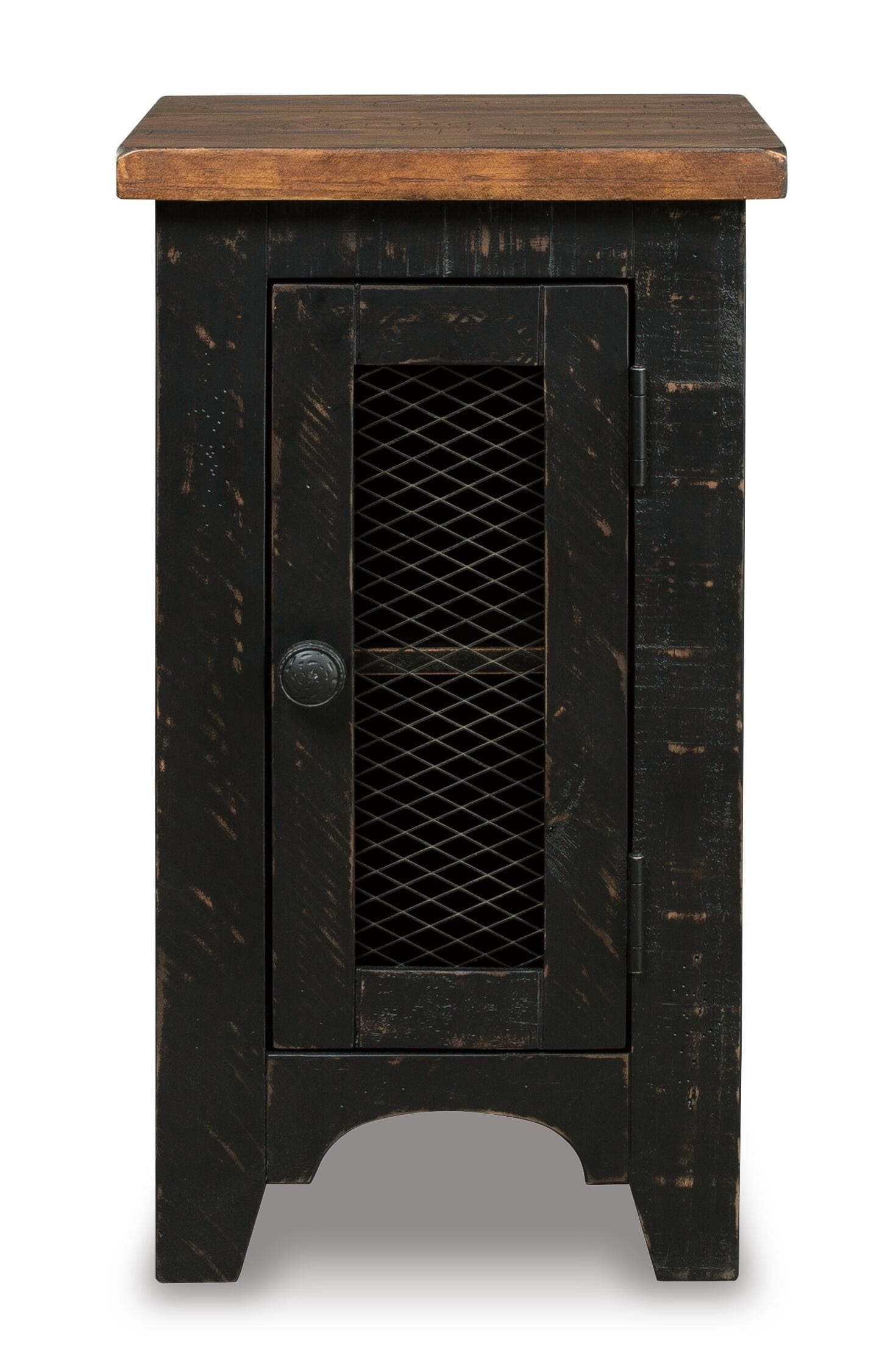 Valebeck Chairside End Table — Black/Gray & Brown/Beige — view 6