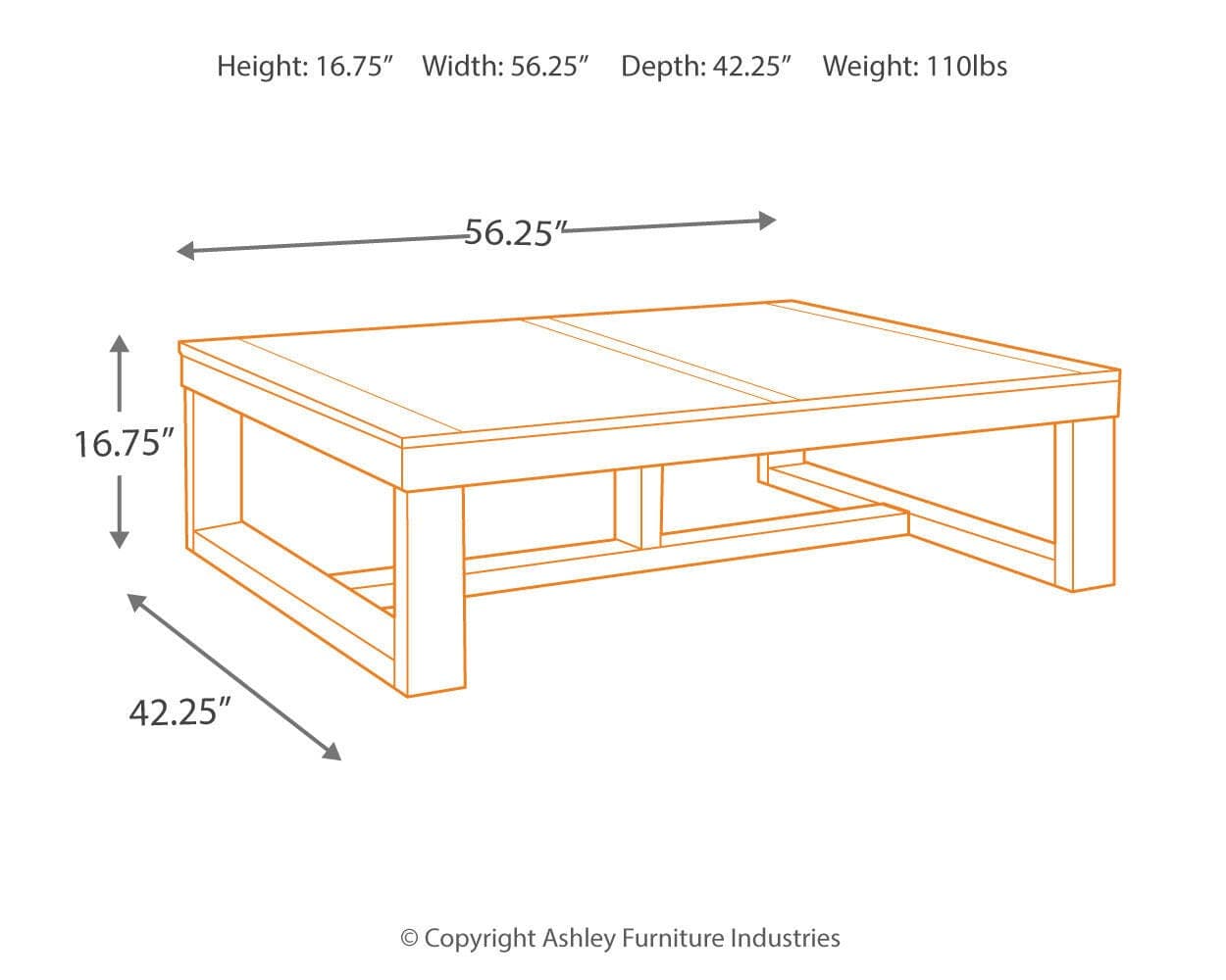 Watson Coffee Table — Brown/Beige — view 2