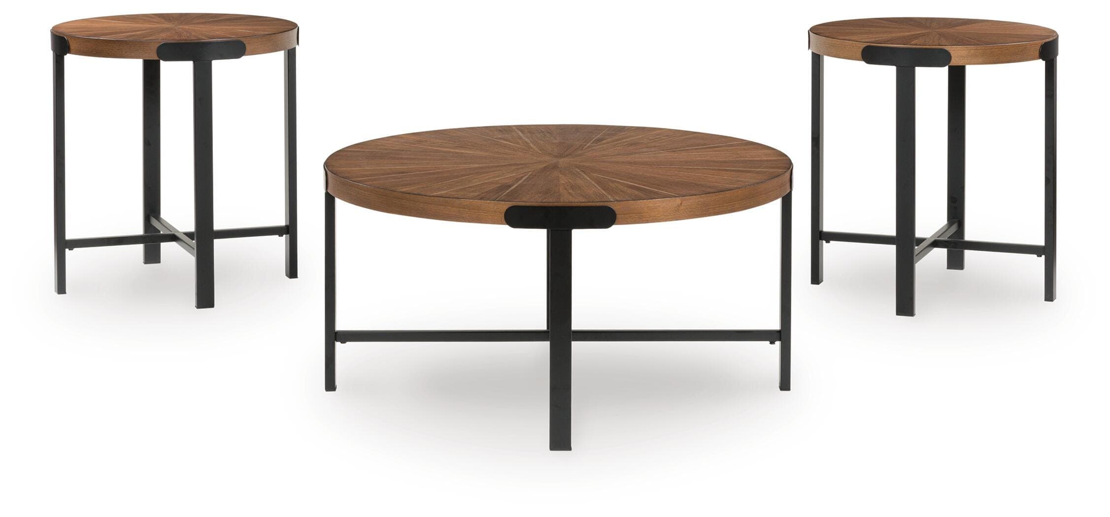 Crosstrail Table (Set of 3) — Brown/Beige — view 3