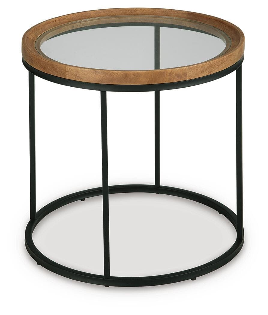 Noraluna End Table — Black/Gray & Brown/Beige — view 4