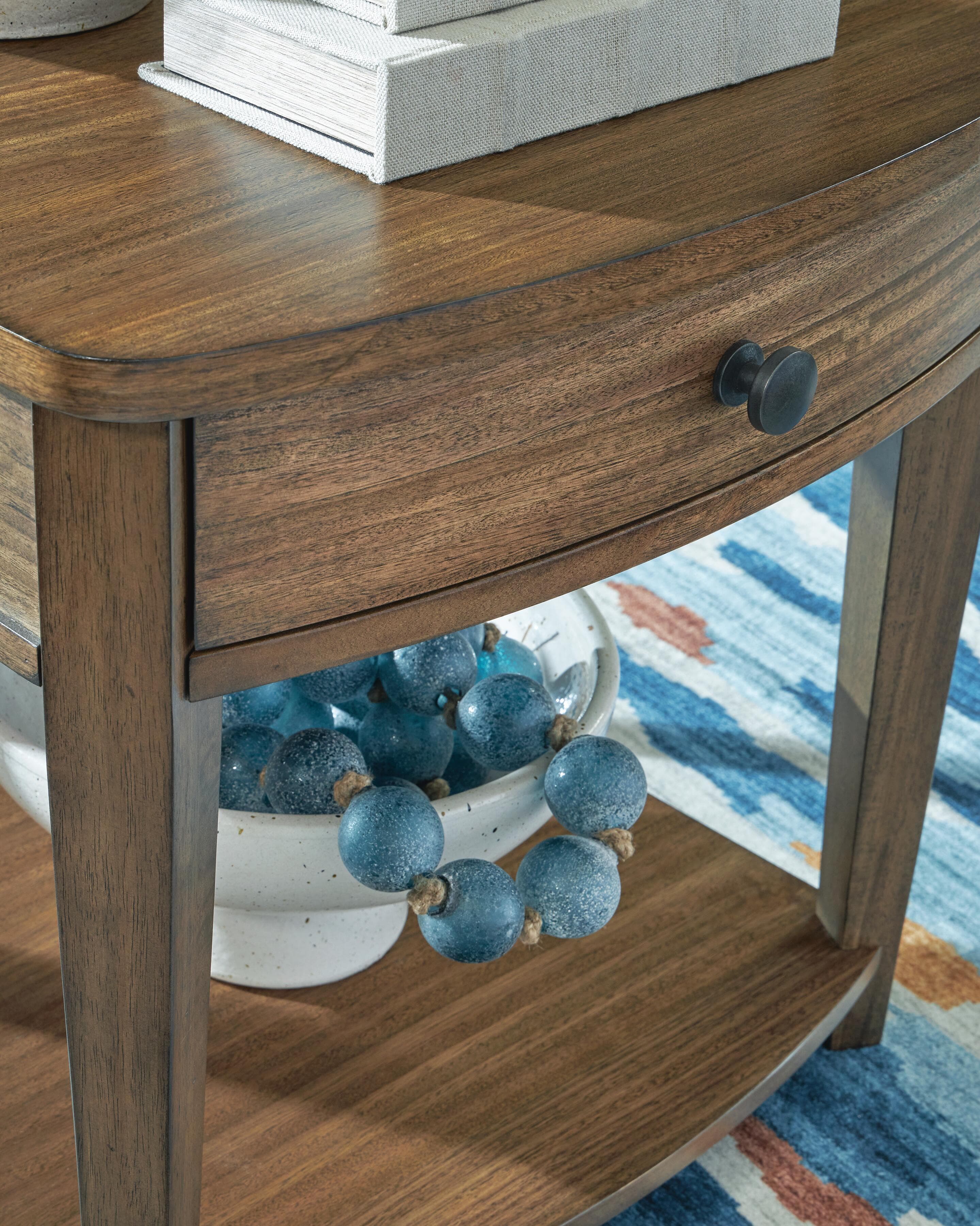 Burkbyer End Table — Brown/Beige — view 6