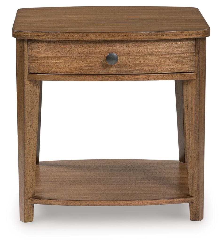 Burkbyer End Table — Brown/Beige — view 3