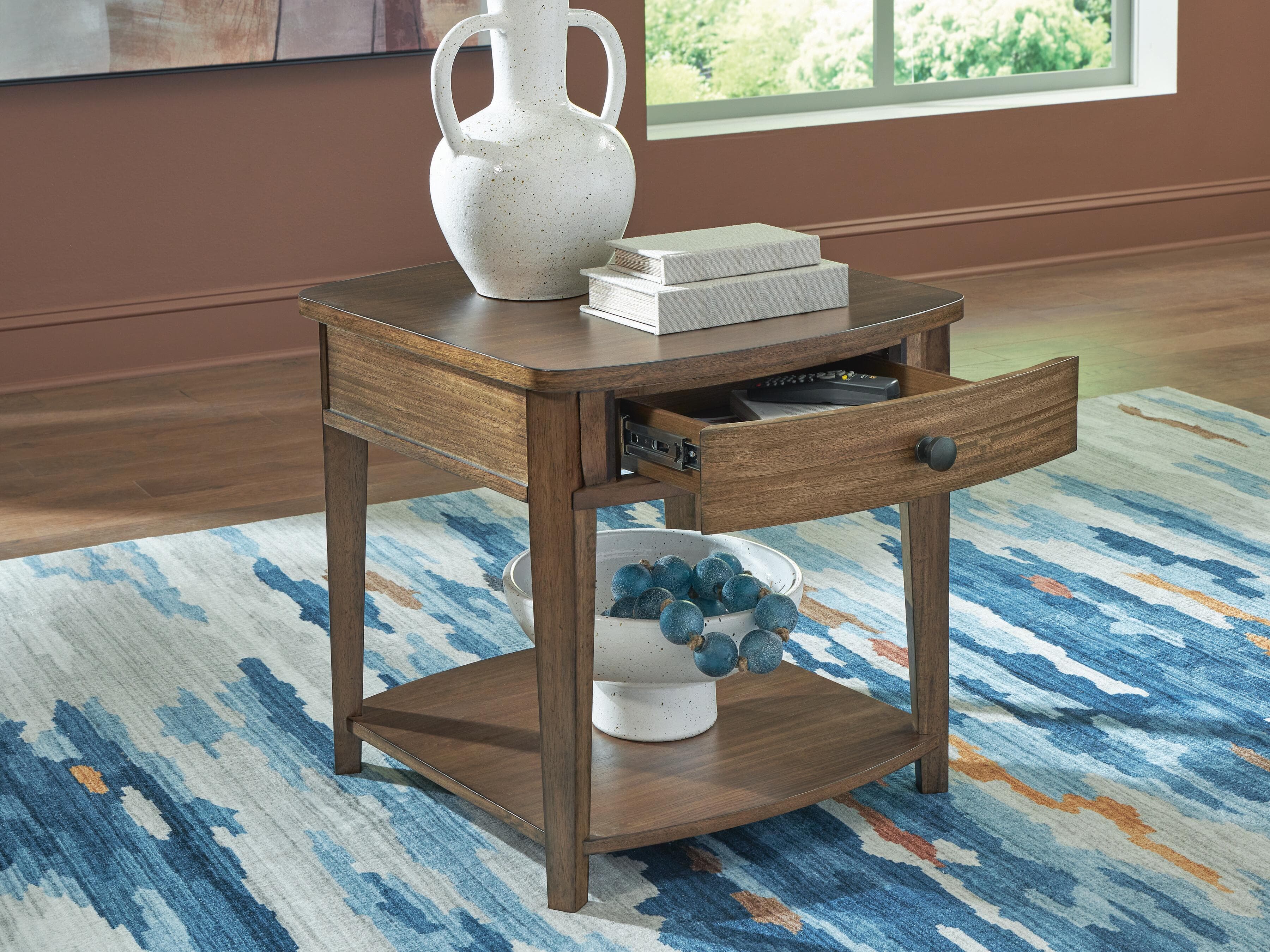 Burkbyer End Table — Brown/Beige — view 5
