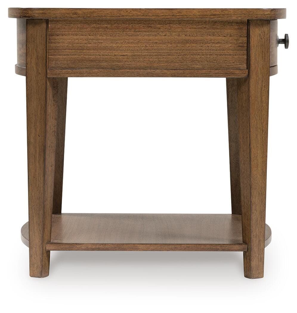 Burkbyer End Table — Brown/Beige — view 4