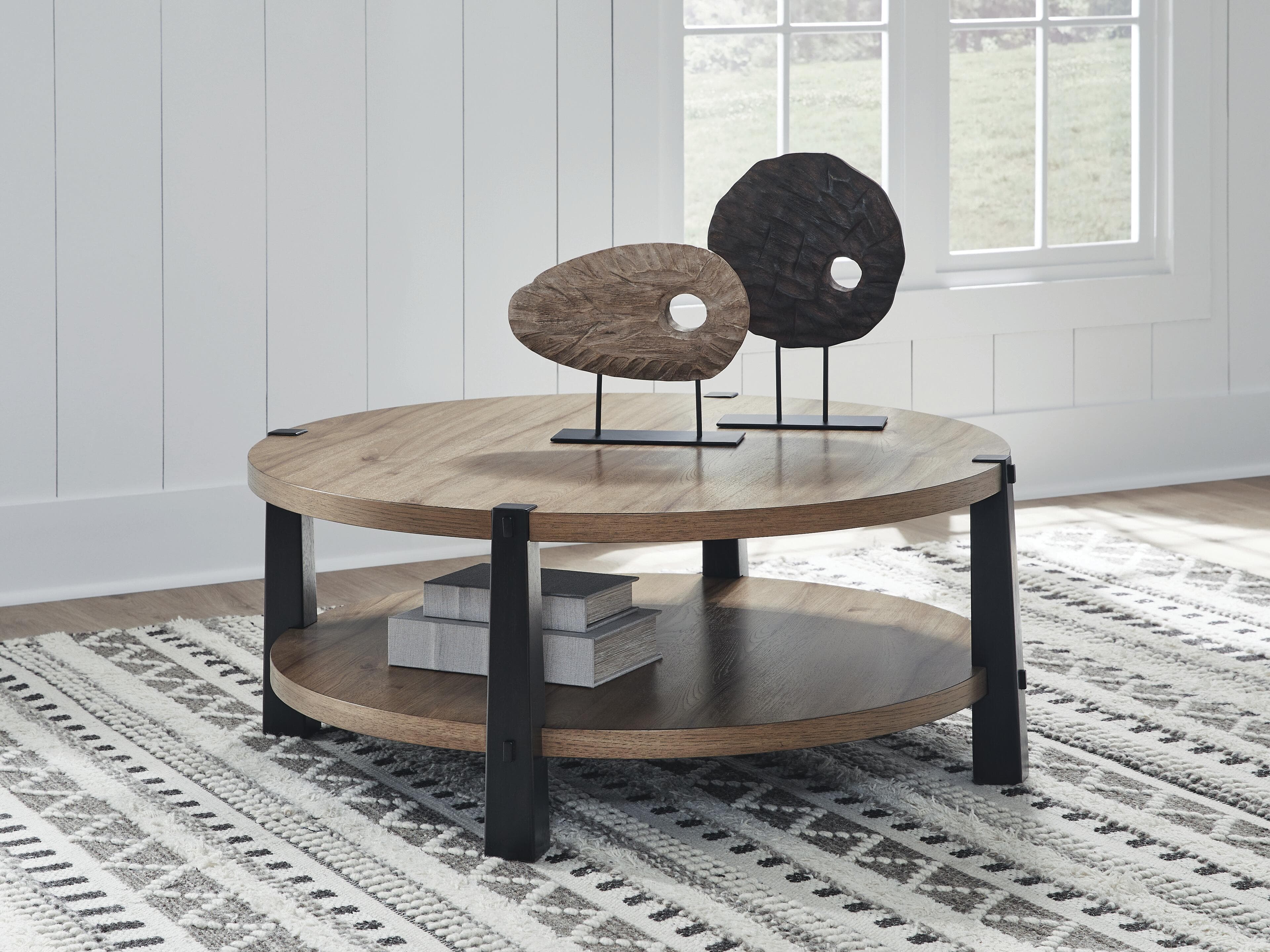 Ridgester Coffee Table — Black/Gray & Brown/Beige — view 2