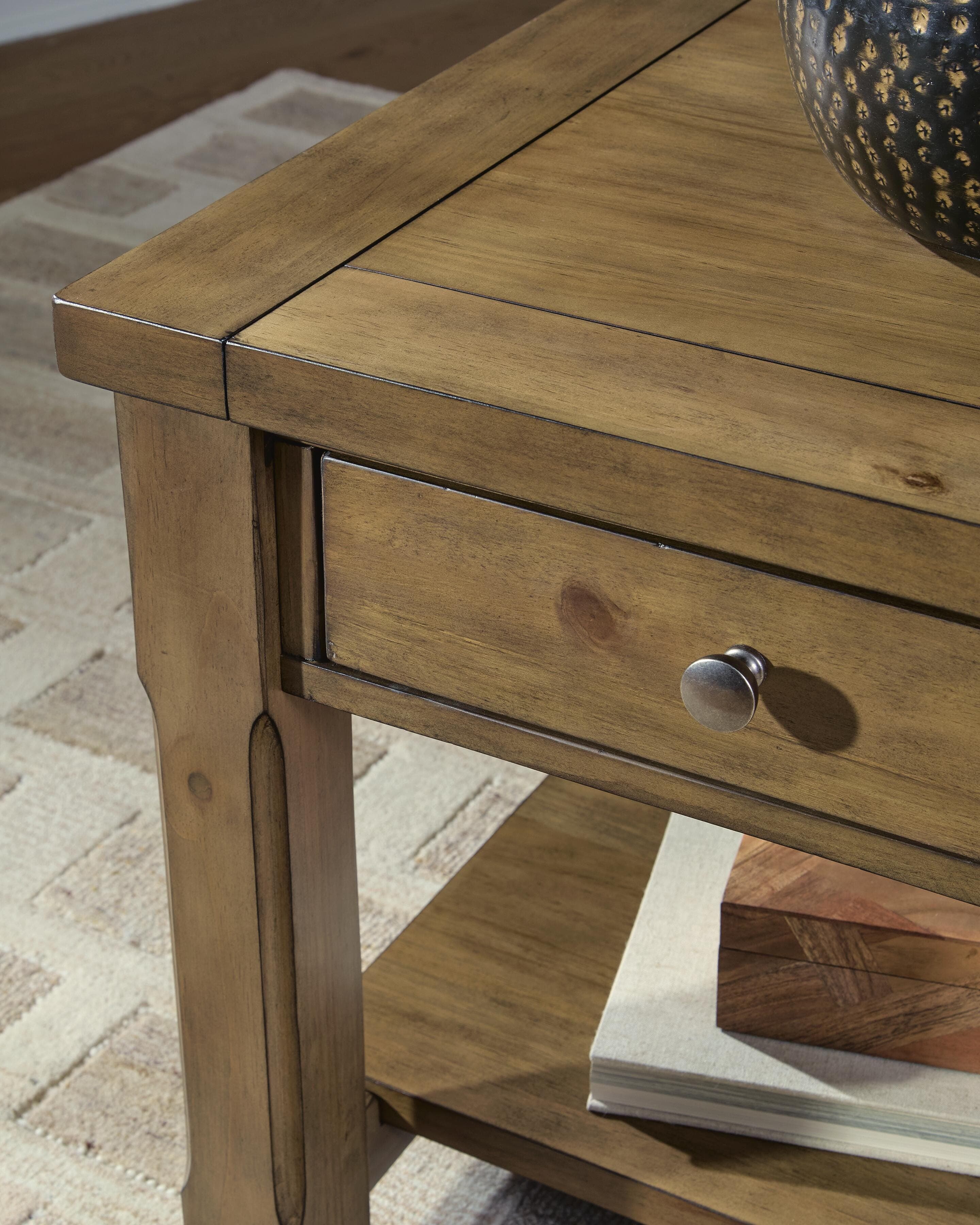 Vandenmore End Table — Brown/Beige — view 7
