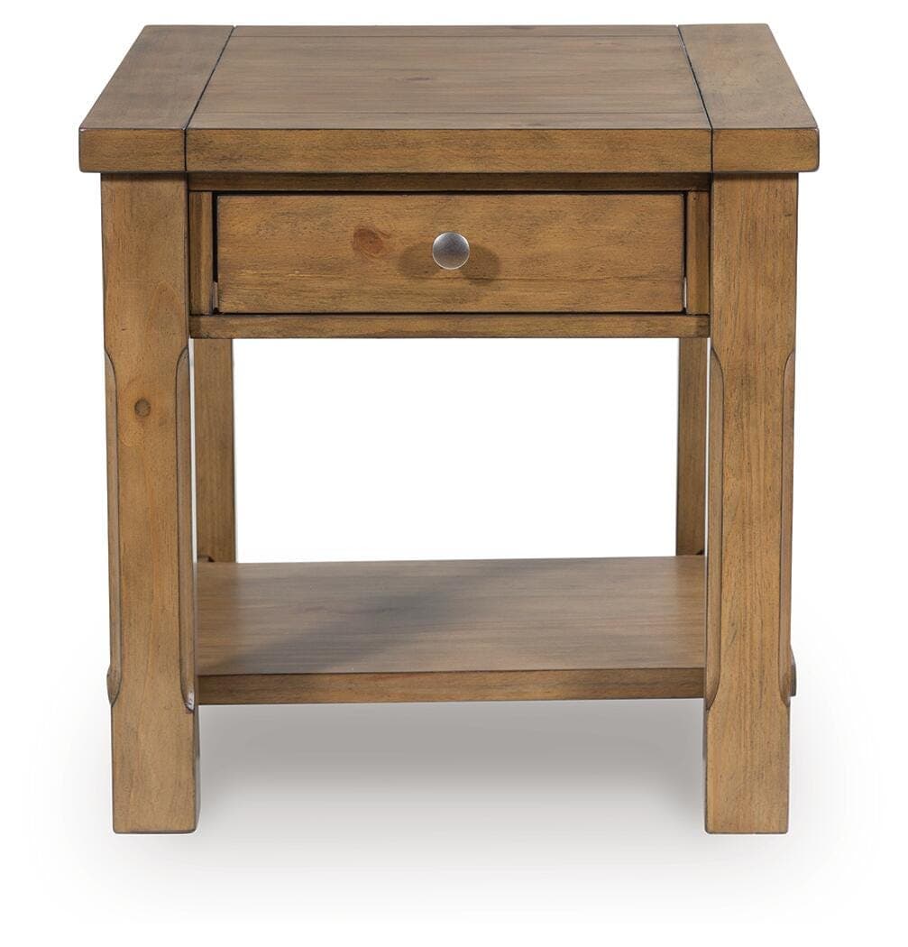 Vandenmore End Table — Brown/Beige — view 4