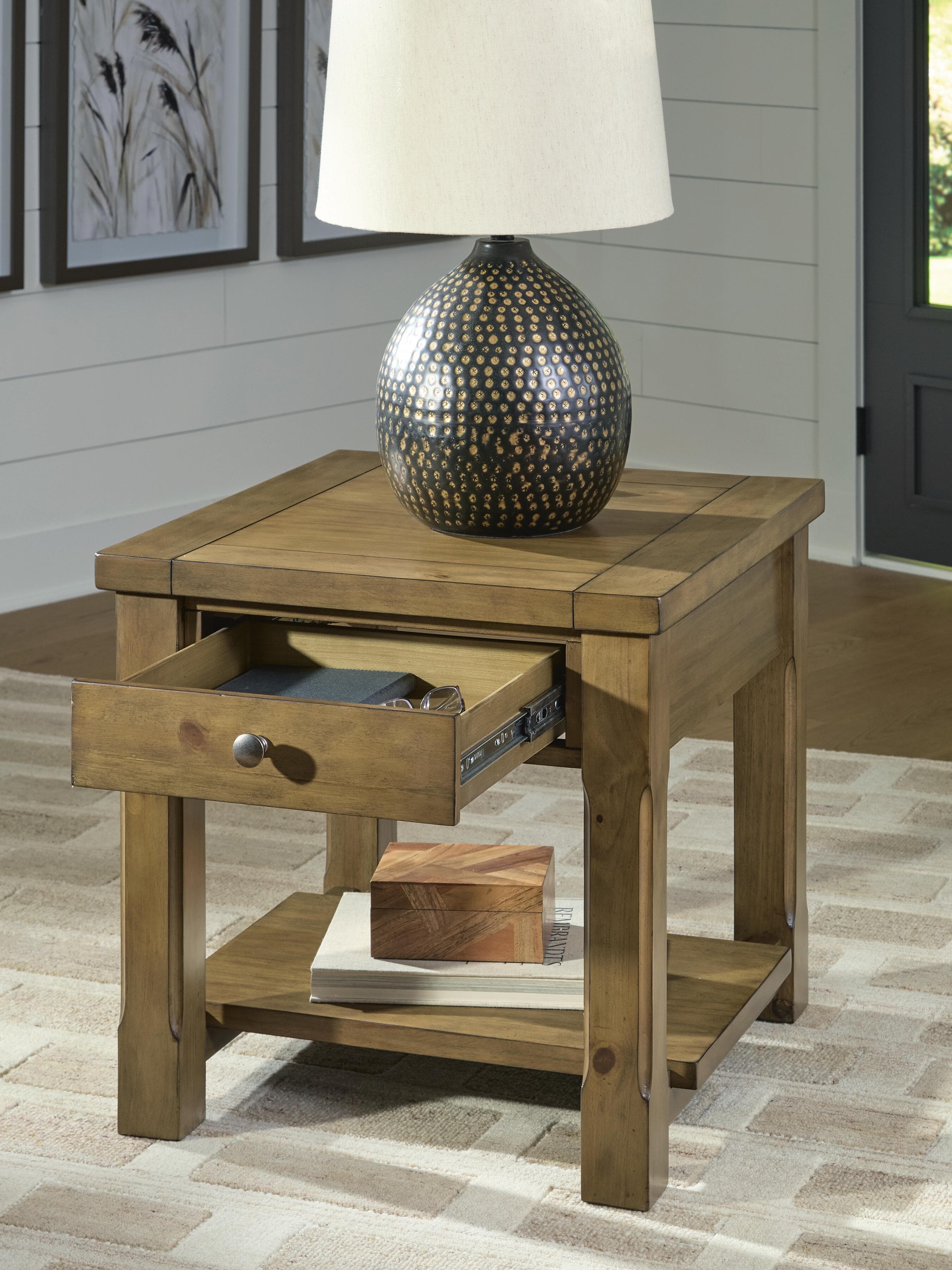 Vandenmore End Table — Brown/Beige — view 6