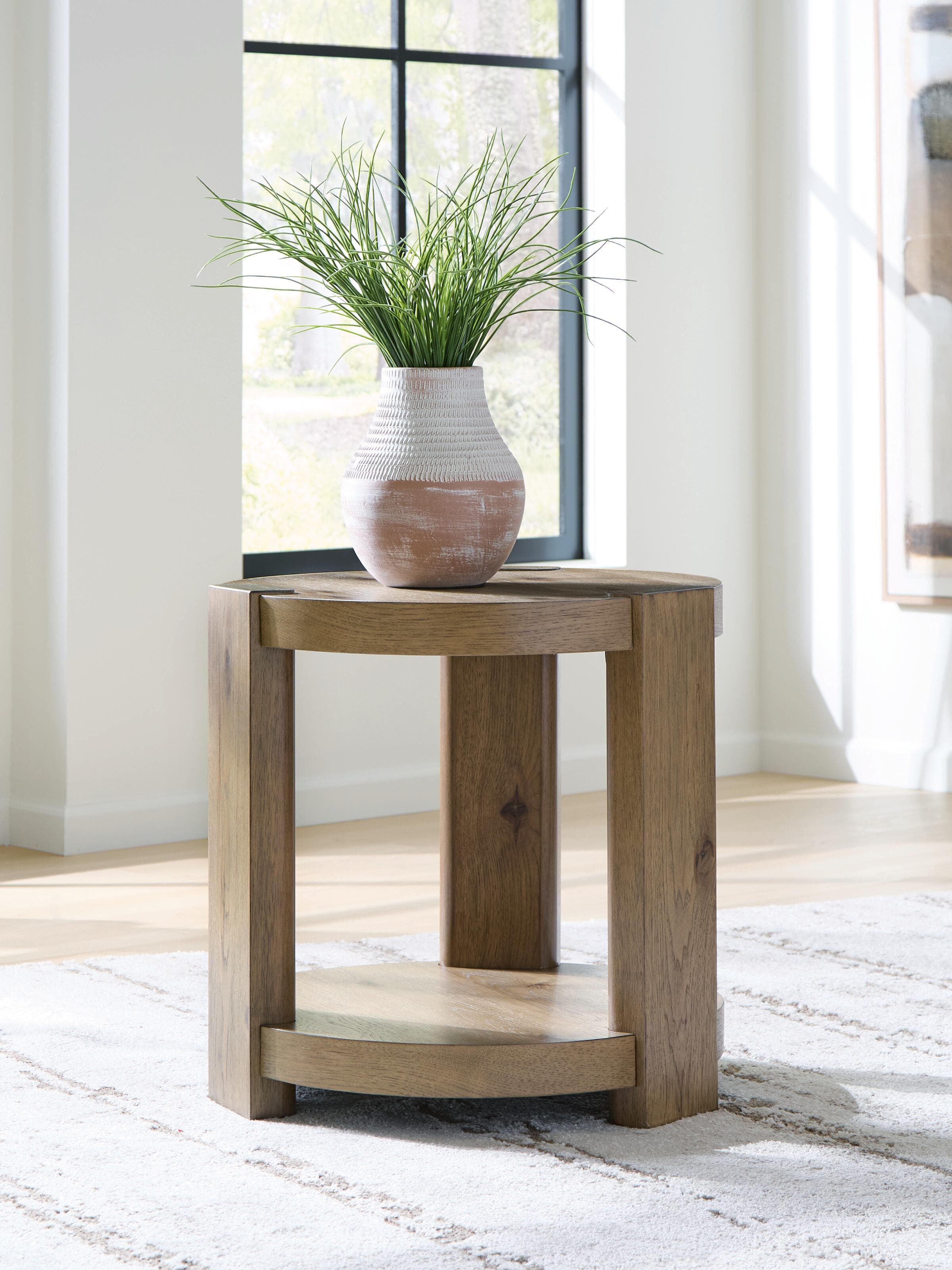 Flangren End Table — Brown/Beige — view 2