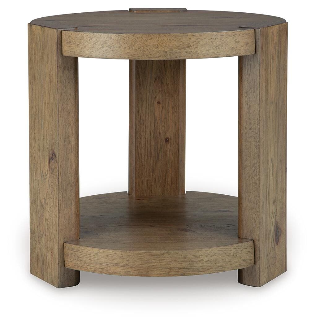 Flangren End Table — Brown/Beige — view 3