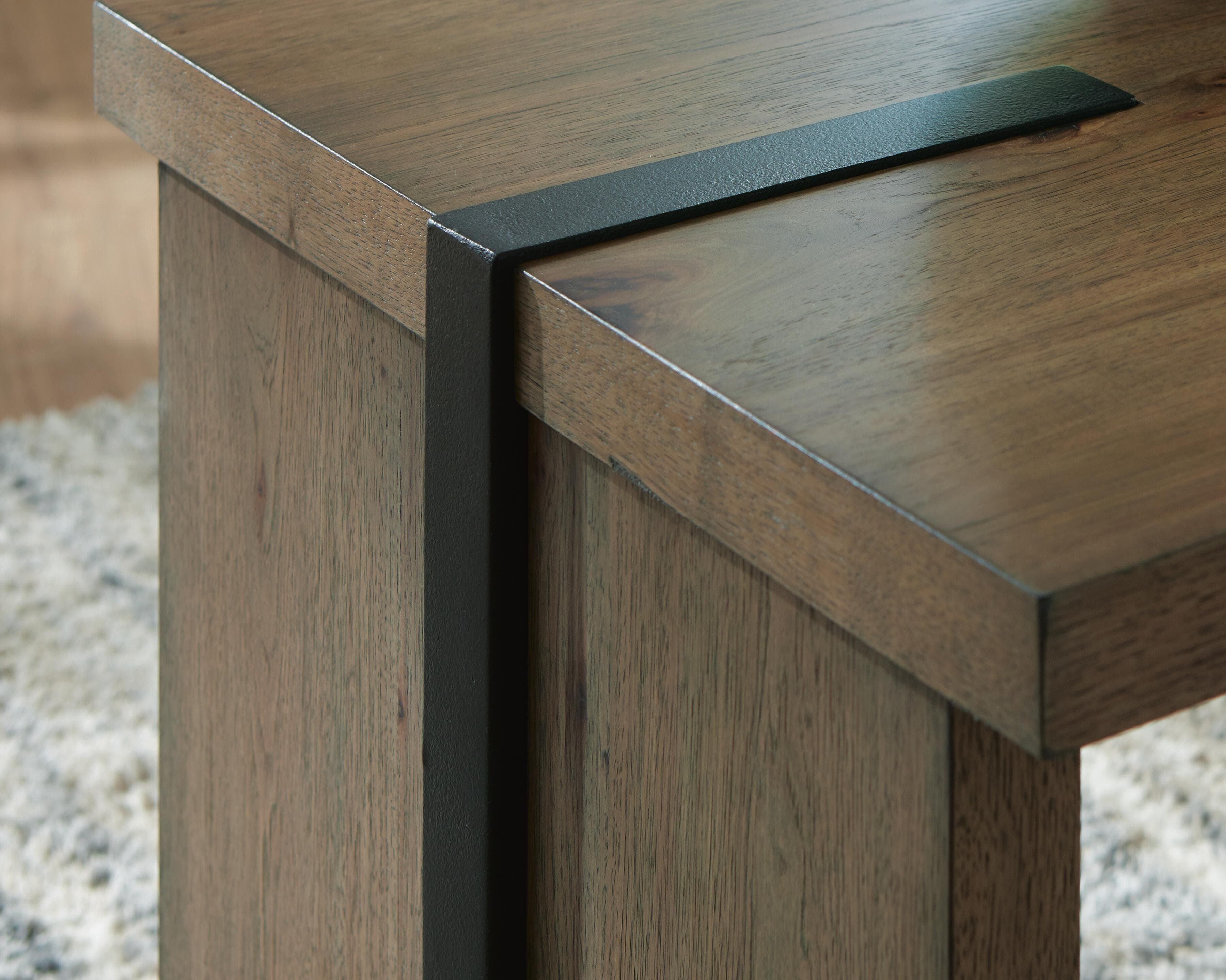 Kandinew End Table — Black/Gray & Brown/Beige — view 5