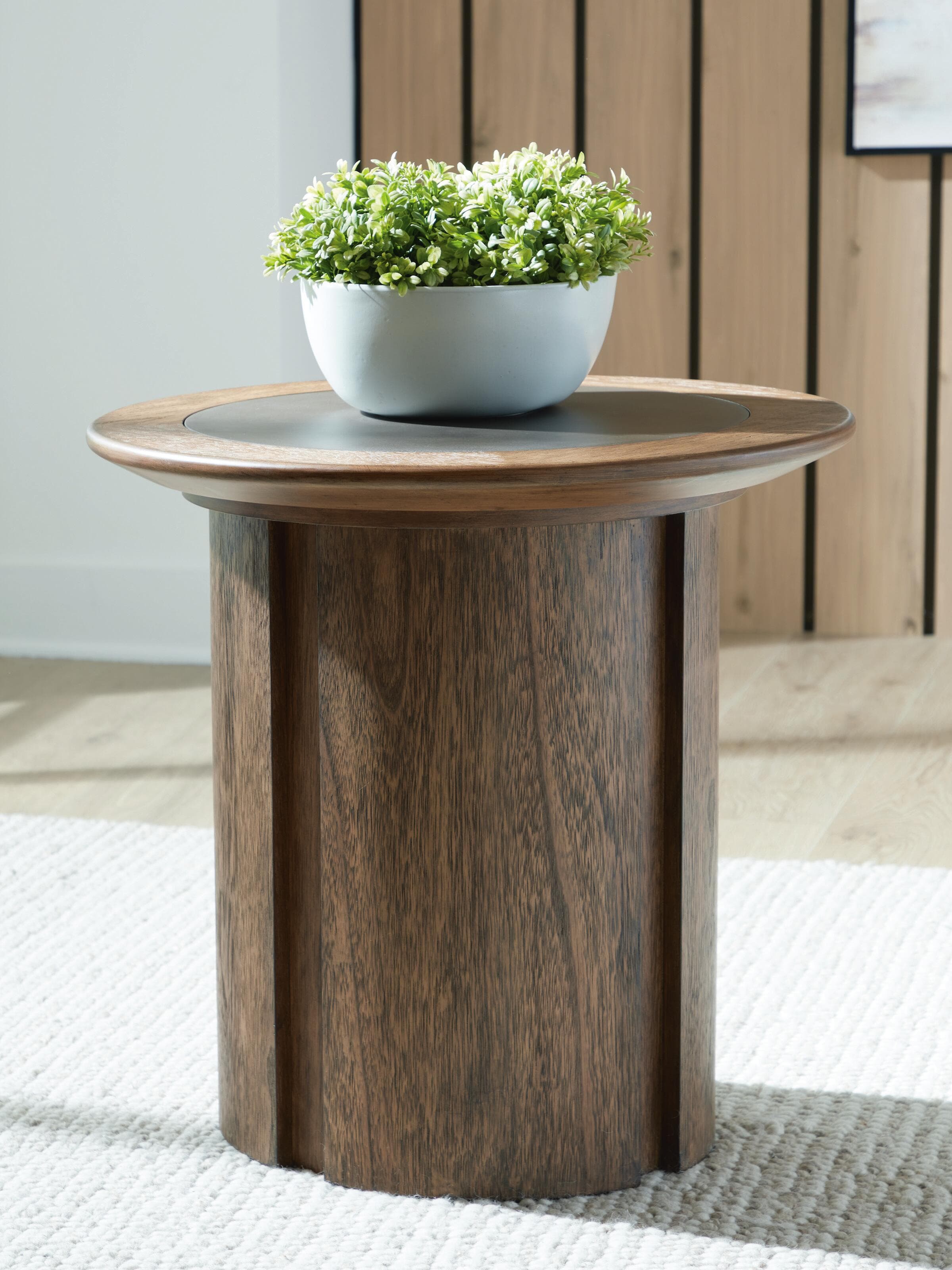 Dontayne End Table — Black/Gray & Brown/Beige — view 2