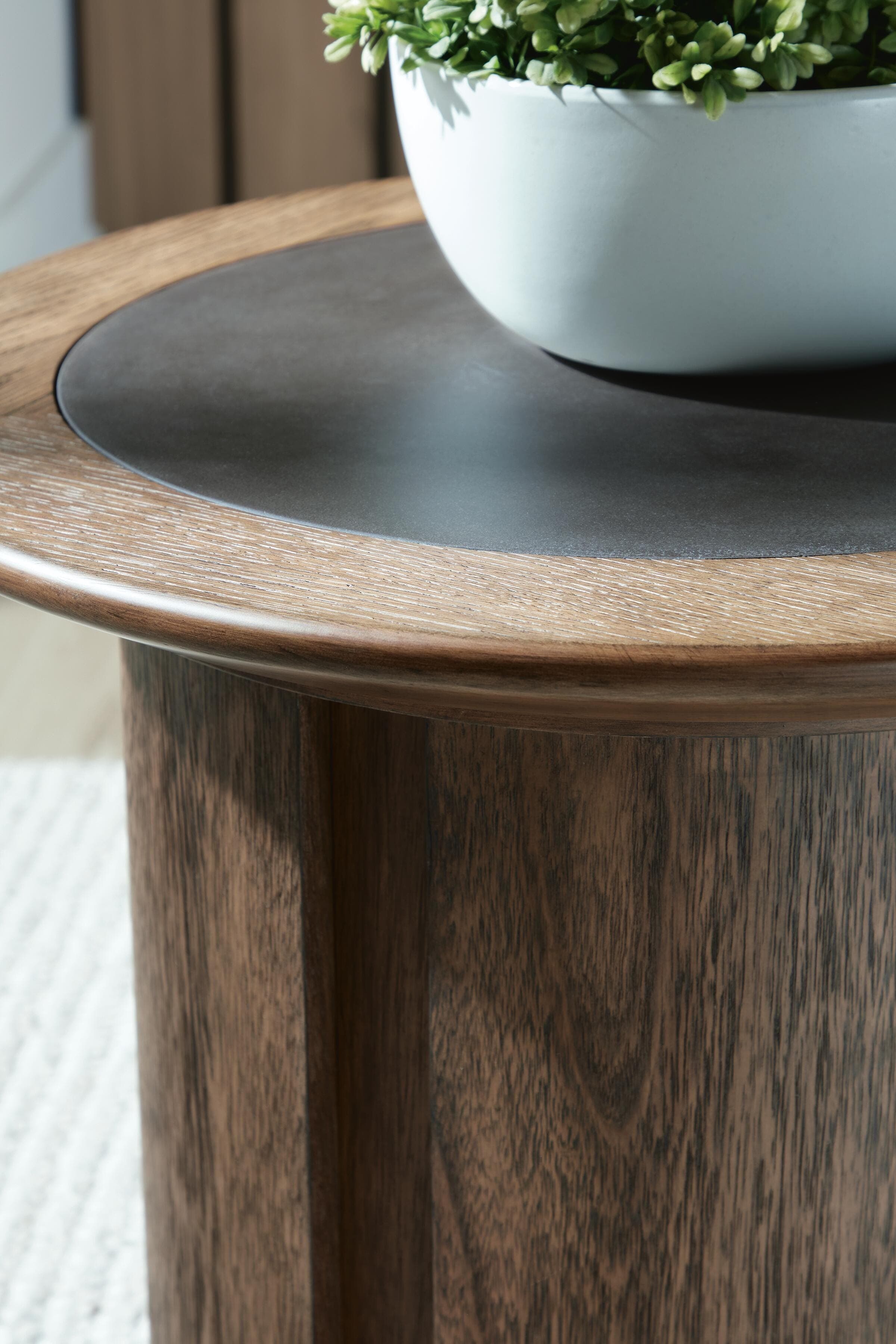 Dontayne End Table — Black/Gray & Brown/Beige — view 5