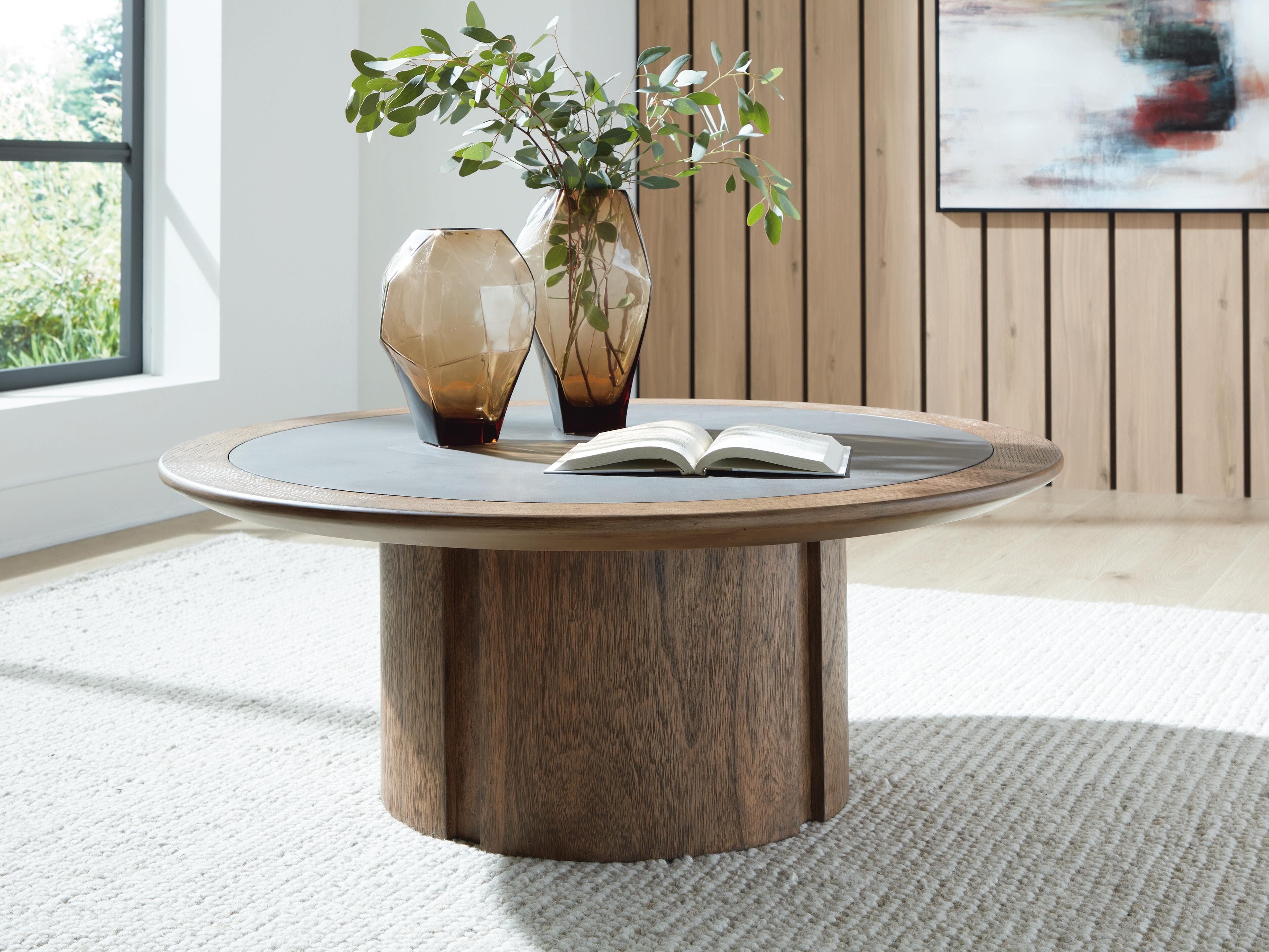 Dontayne Coffee Table — Black/Gray & Brown/Beige — view 2