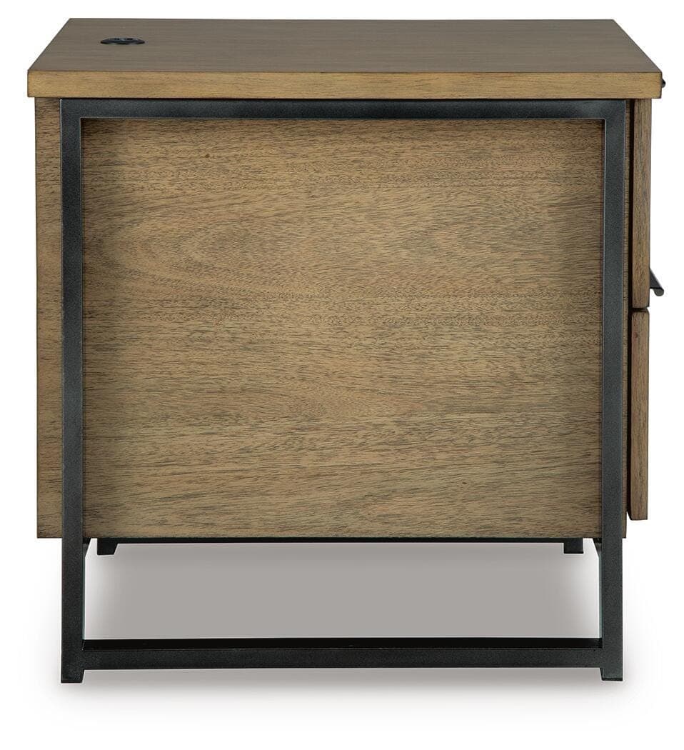Montia End Table — Black/Gray & Brown/Beige — view 5