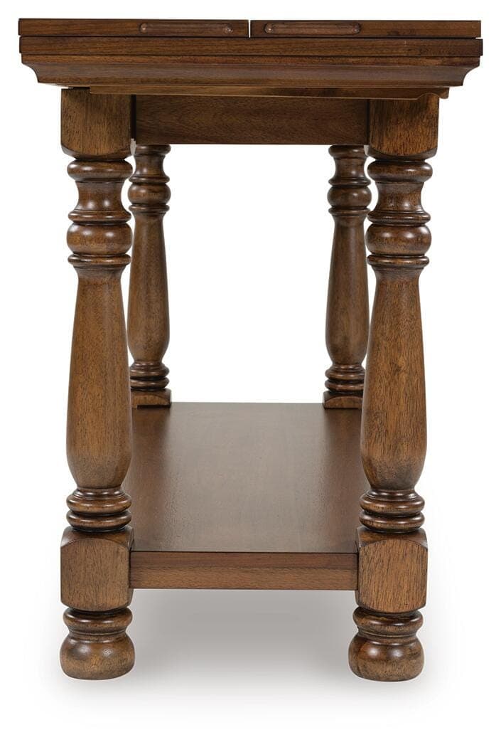Sturlayne Flip Top Sofa Table — Brown/Beige — view 5