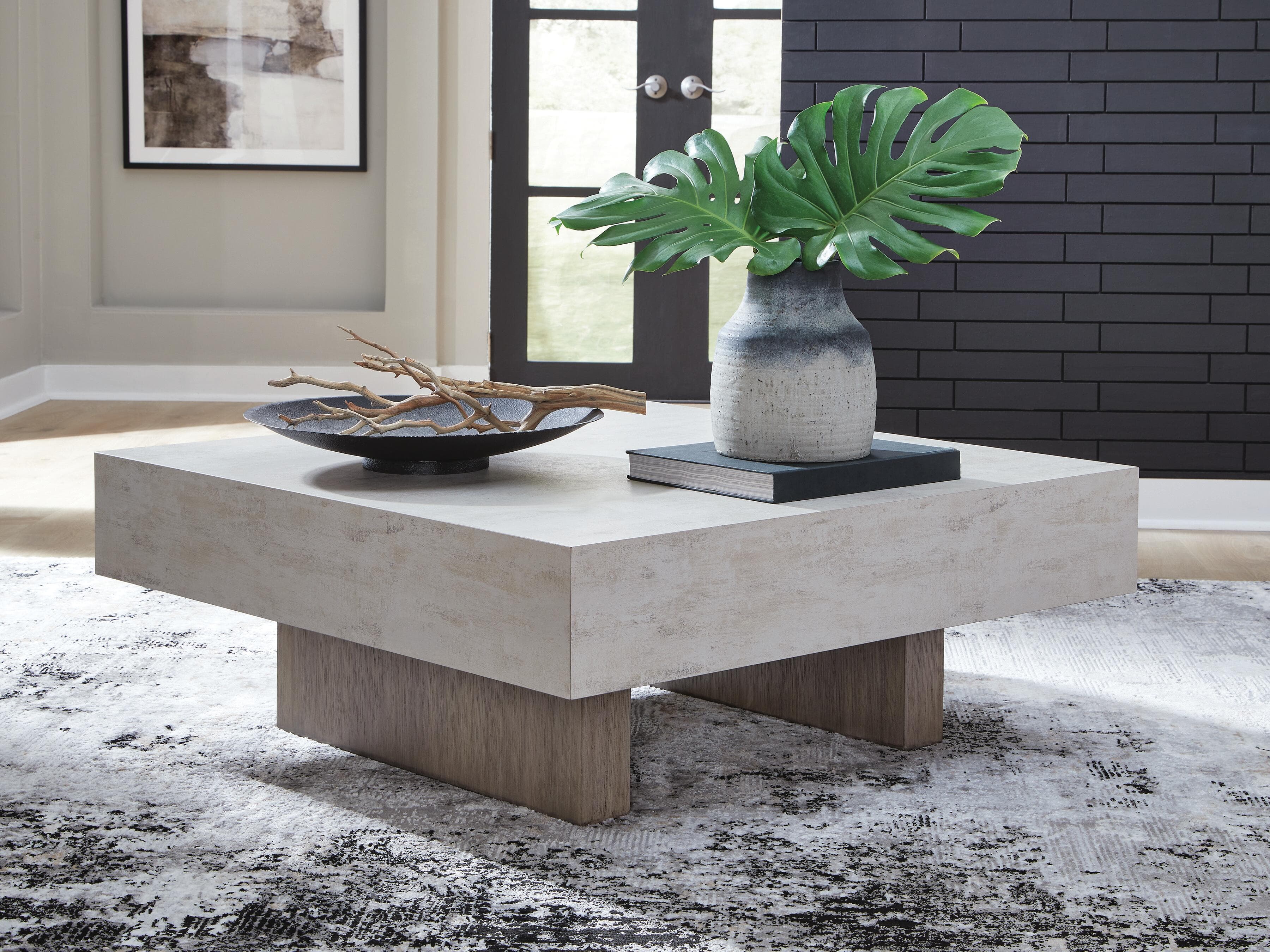 Jorlaina Coffee Table — Light Grayish Brown — view 2