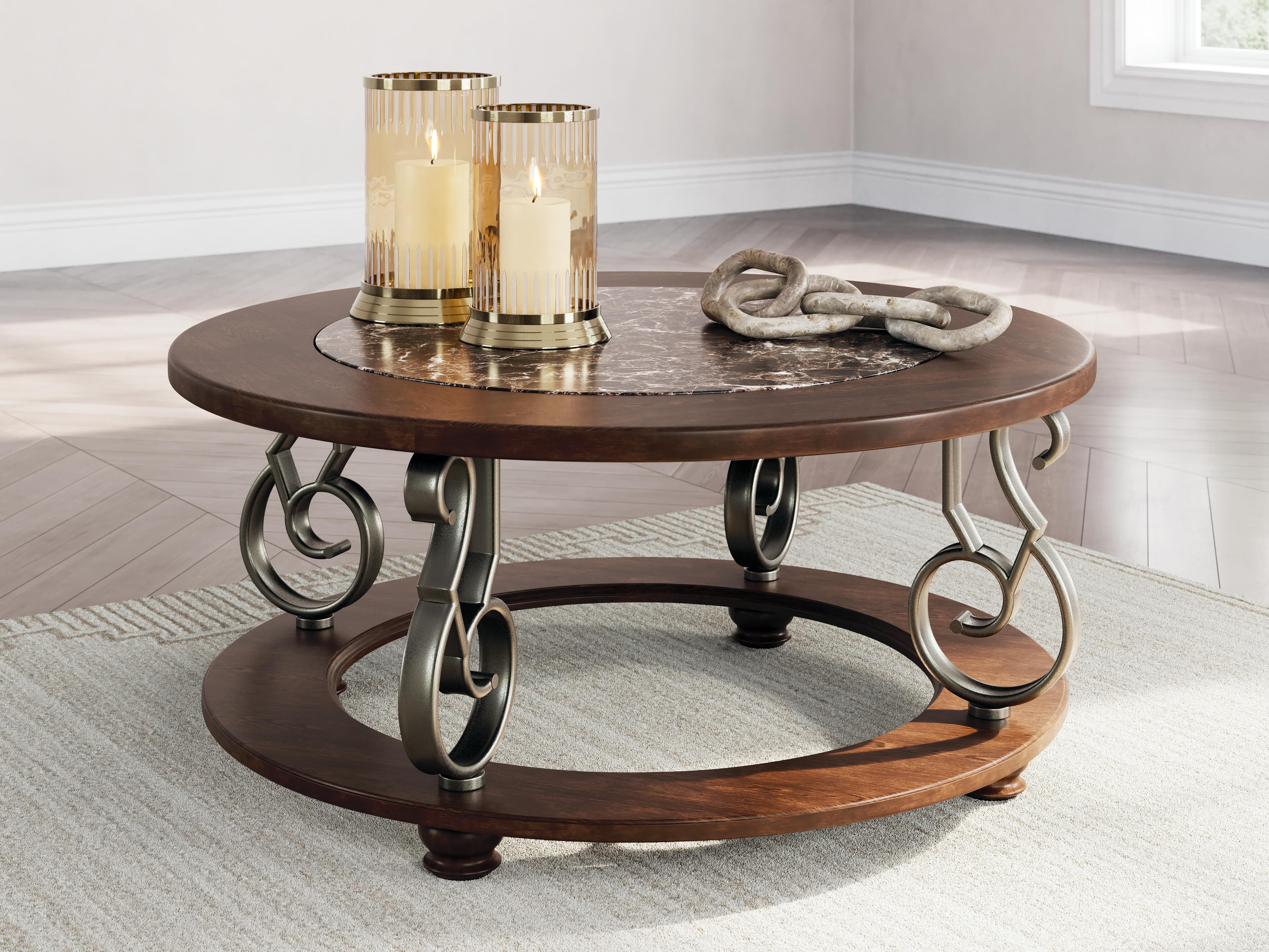 Frallyn Coffee Table — Brown/Beige — view 2