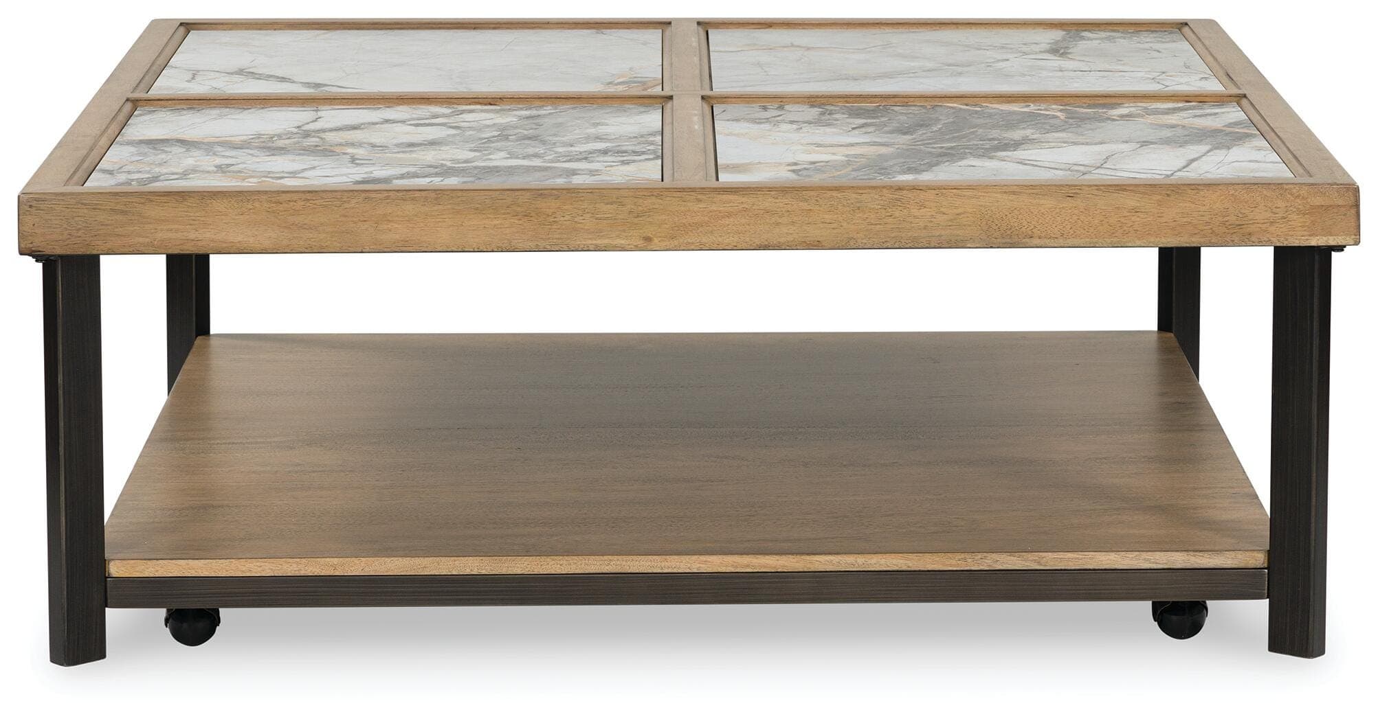 Montia Coffee Table — Black/Gray & Brown/Beige — view 4