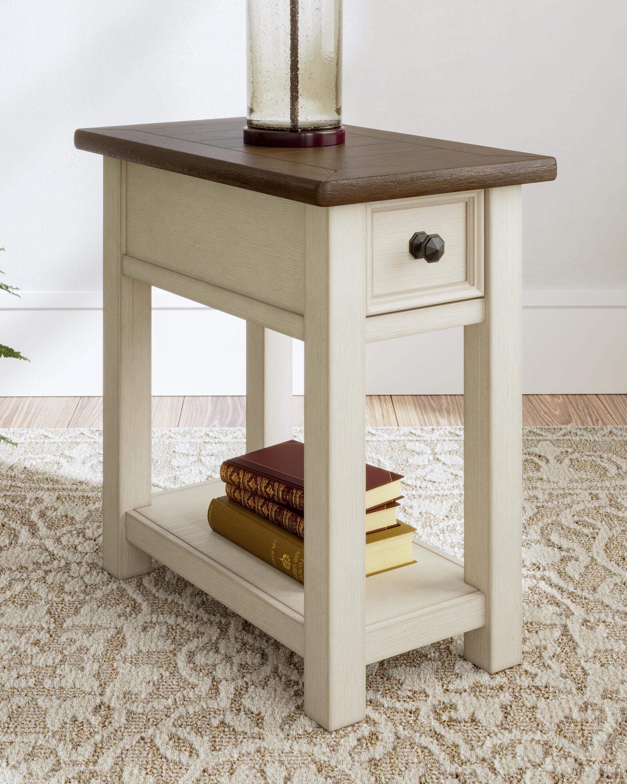 Bolanburg Chairside End Table — White & Brown/Beige — view 2
