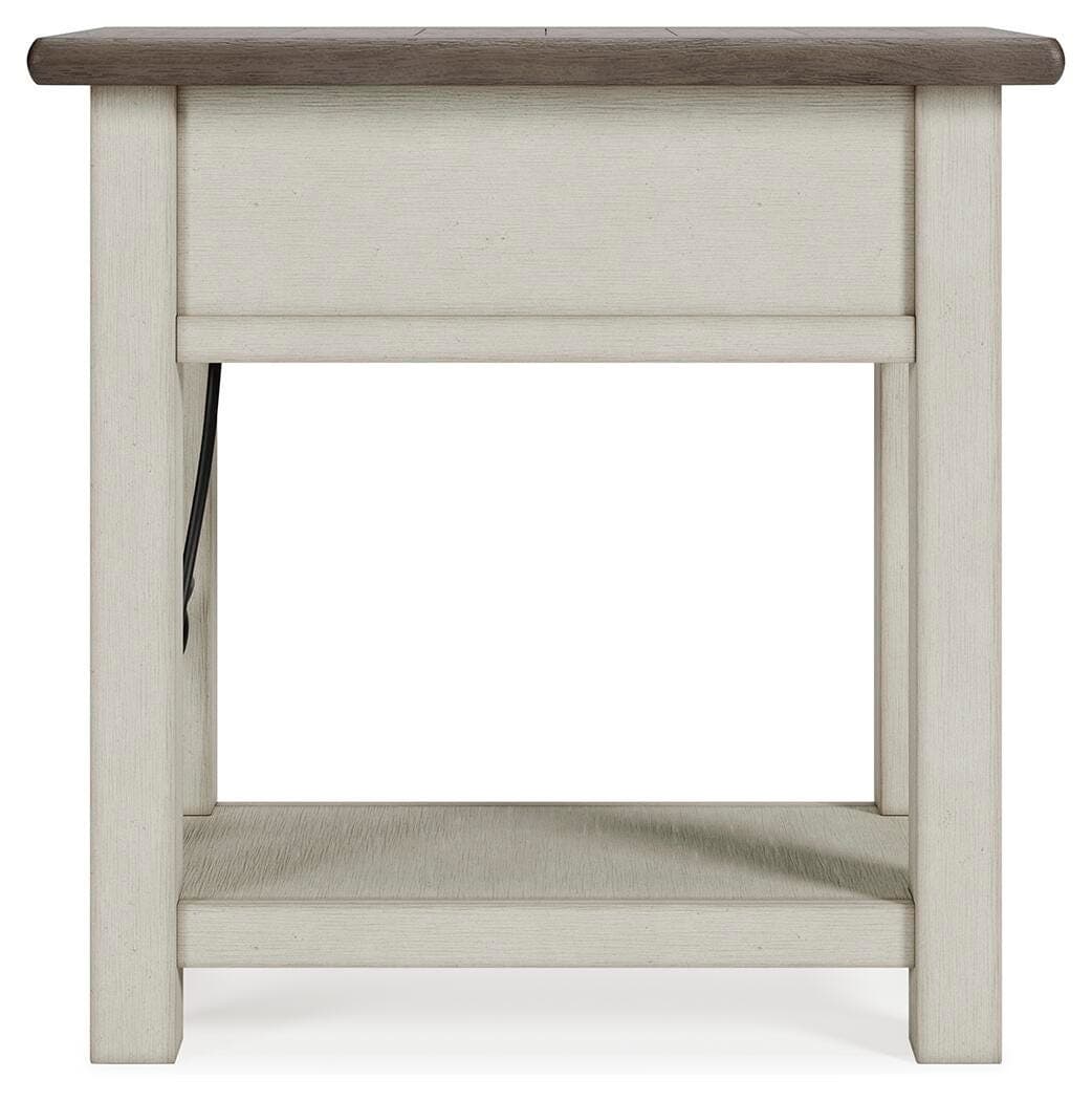 Bolanburg Chairside End Table — White & Brown/Beige — view 7