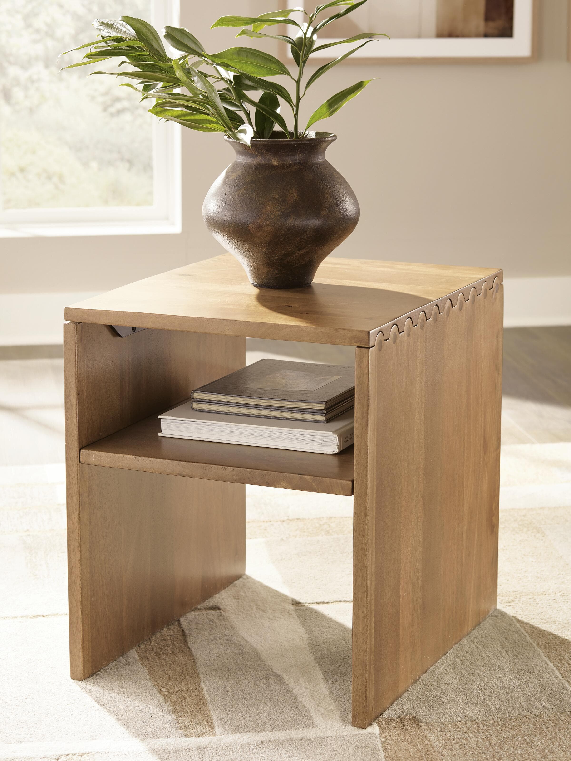 Ella Grove End Table — Brown/Beige — view 2