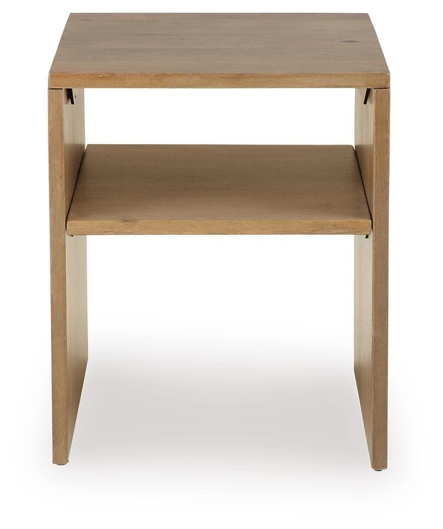 Ella Grove End Table — Brown/Beige — view 3
