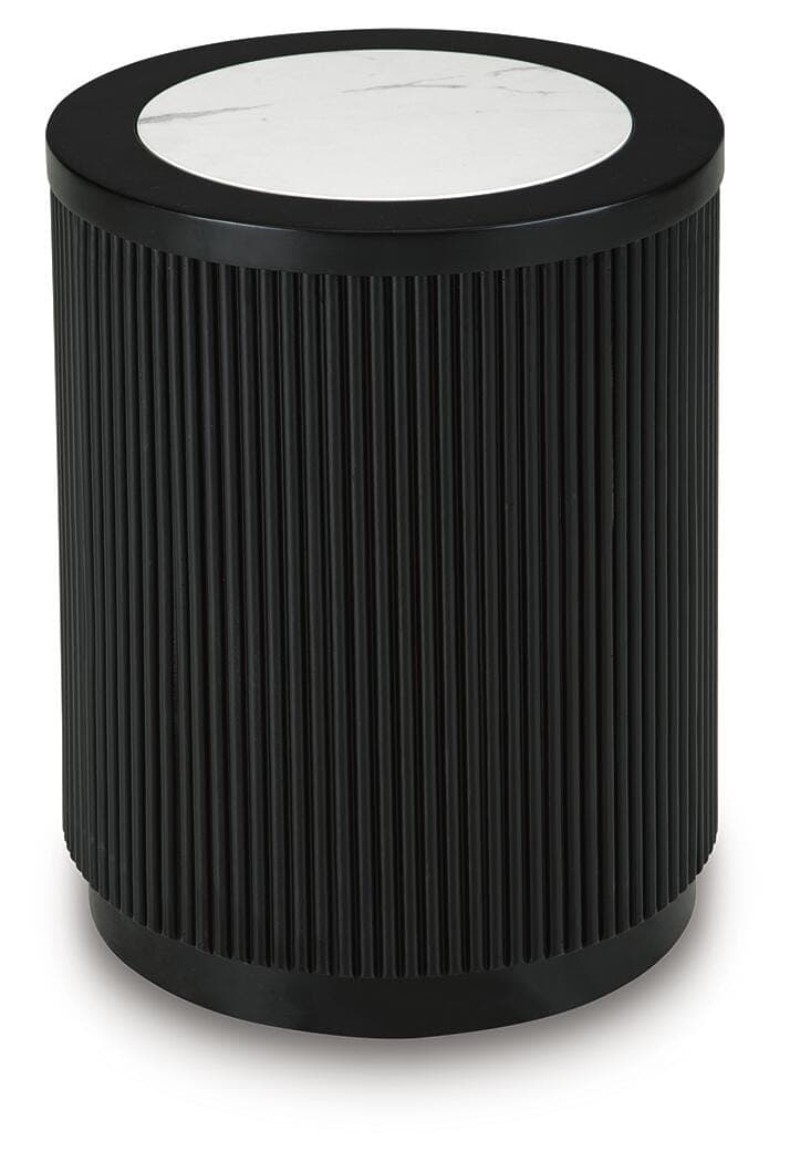 Grayman End Table — White & Black/Gray — view 3
