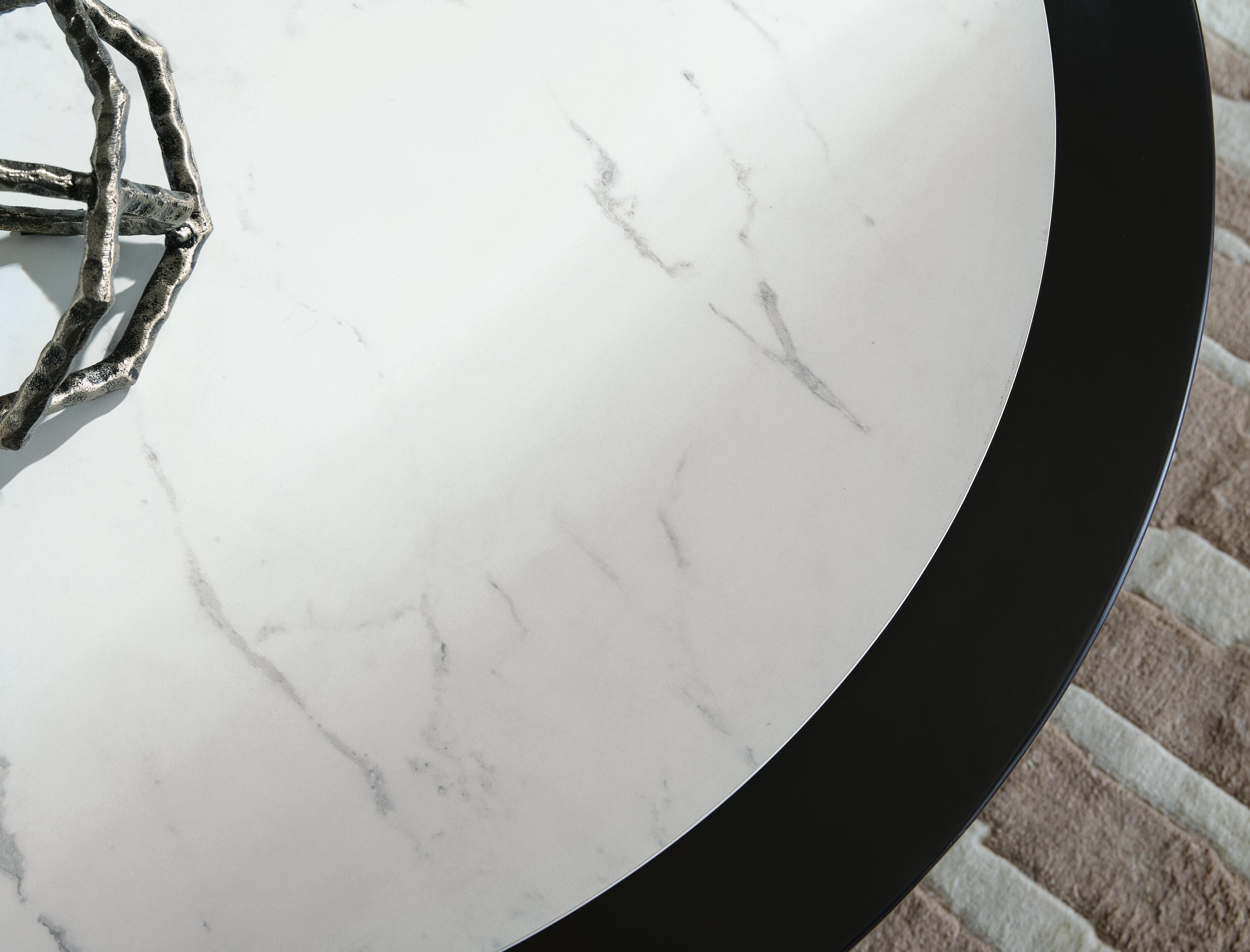 Grayman Coffee Table — White & Black/Gray — view 4