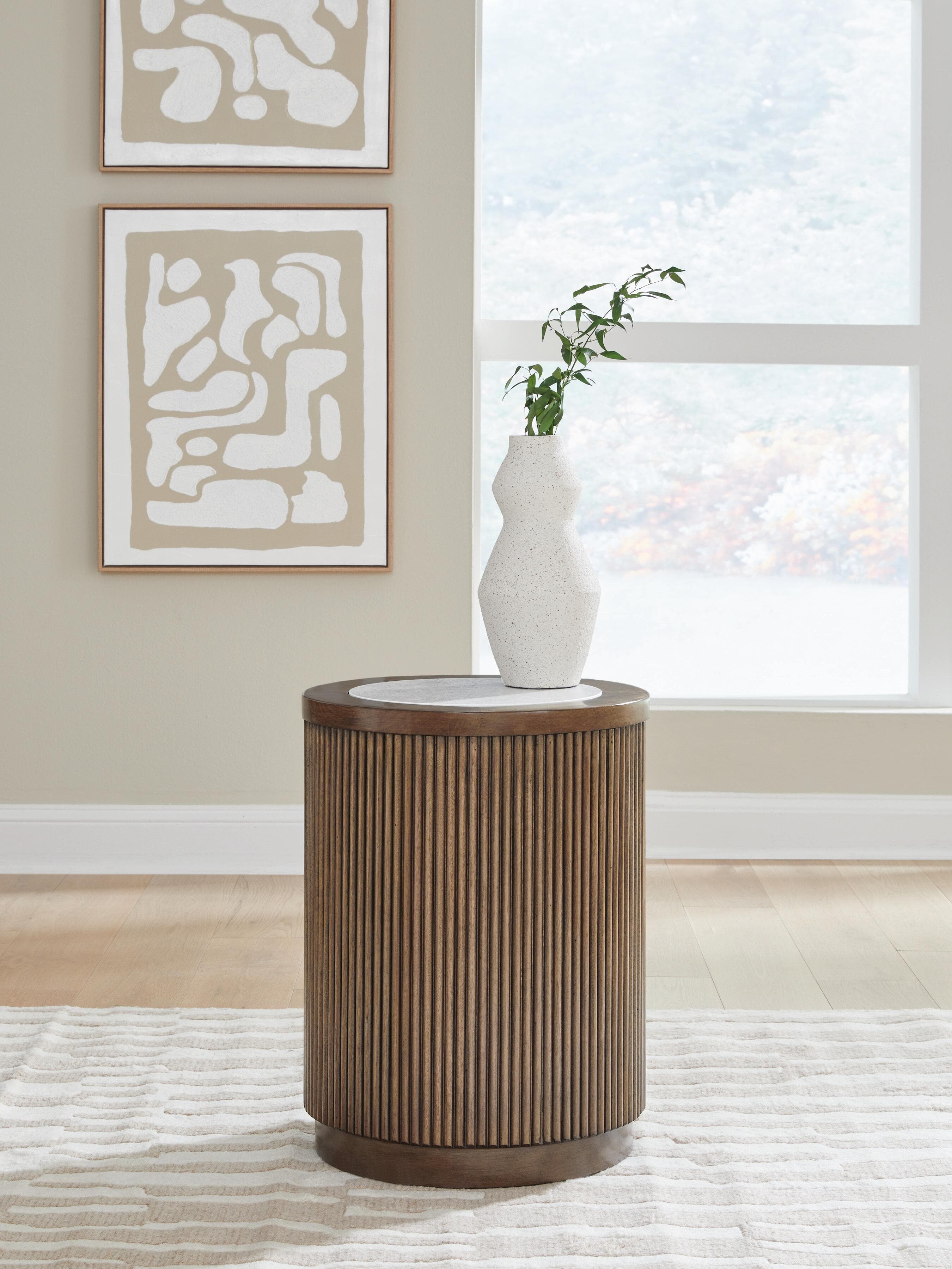 Hadonna End Table — Brown/Beige — view 2