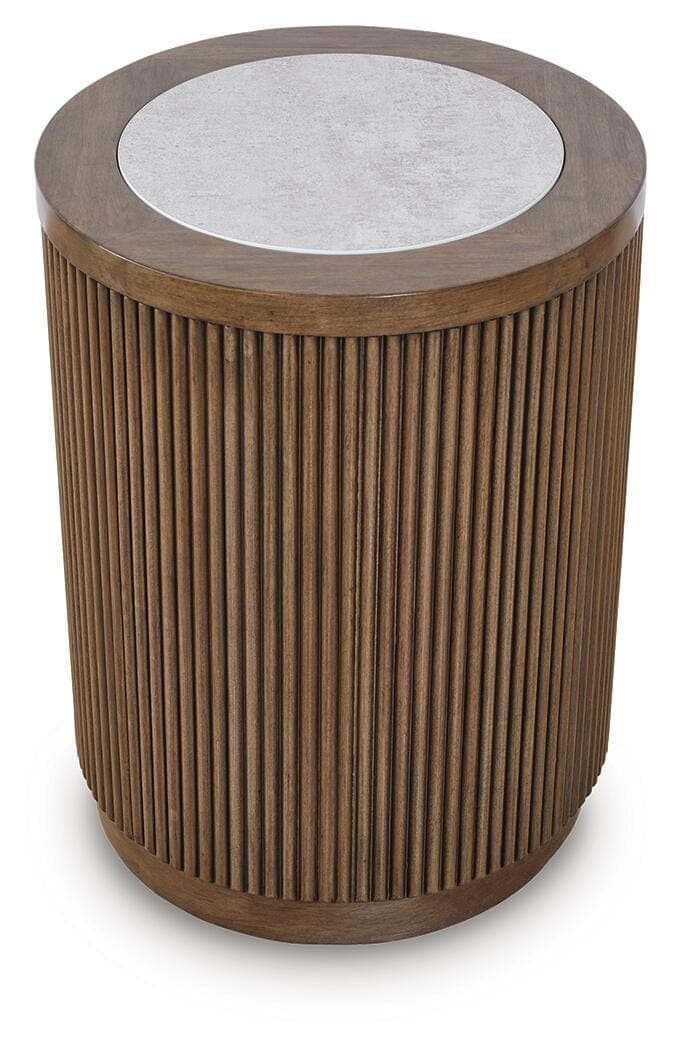 Hadonna End Table — Brown/Beige — view 3